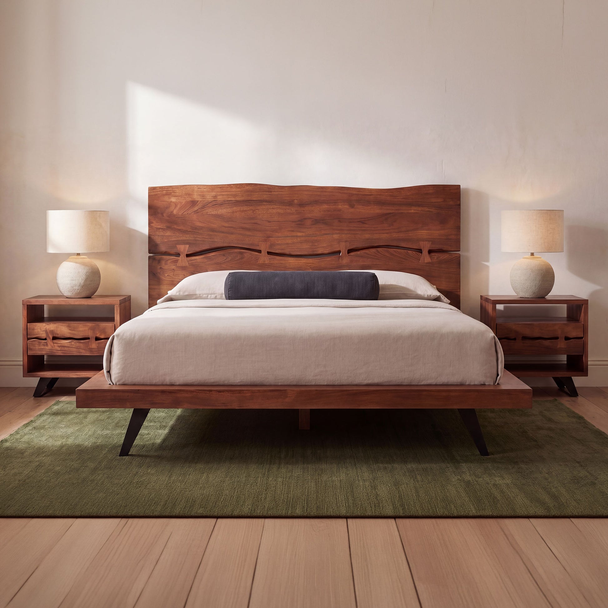 Madagascar Queen Platform Bed Brown by Moe's Home Collection - view 4