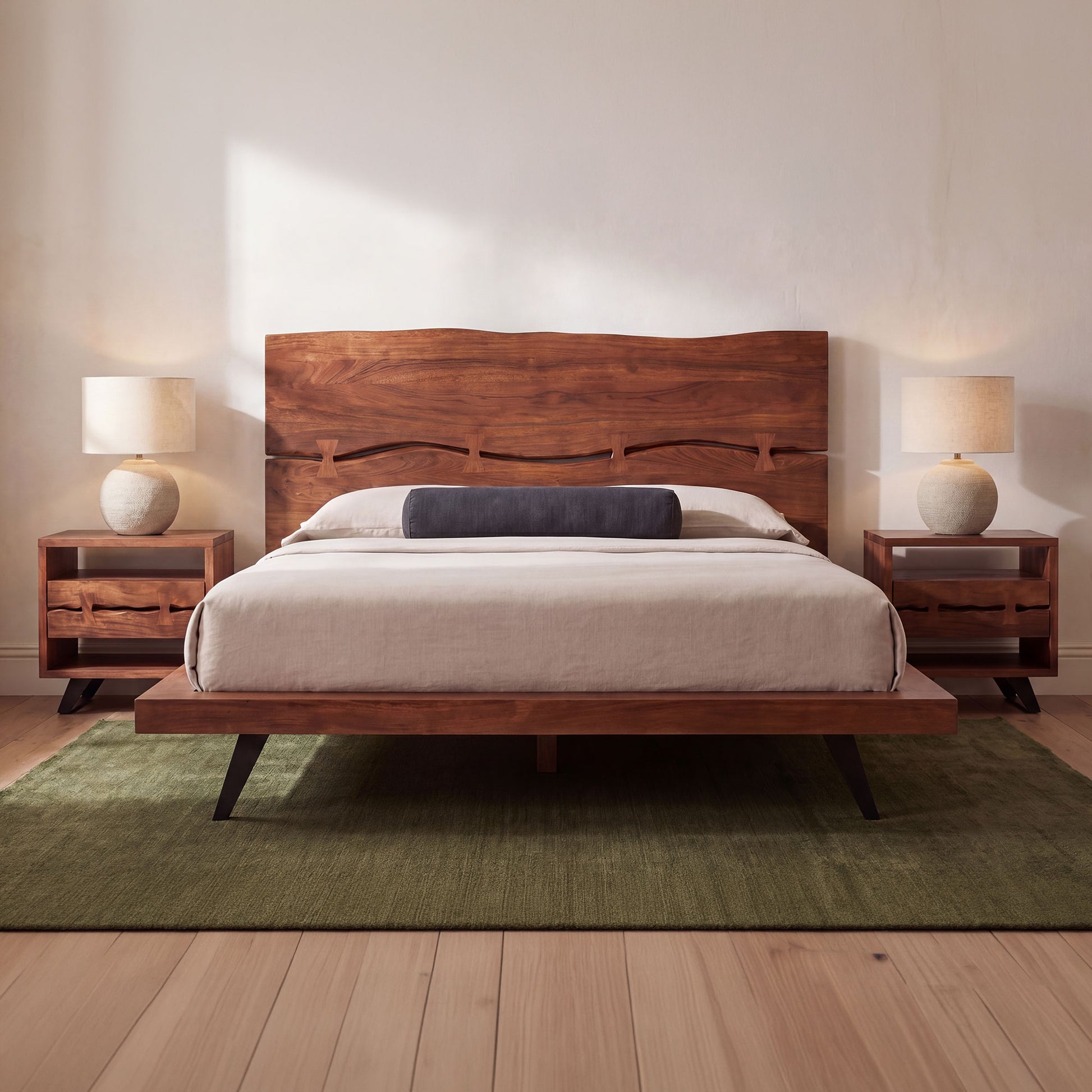 Madagascar King Platform Bed Brown by Moe's Home Collection - view 5