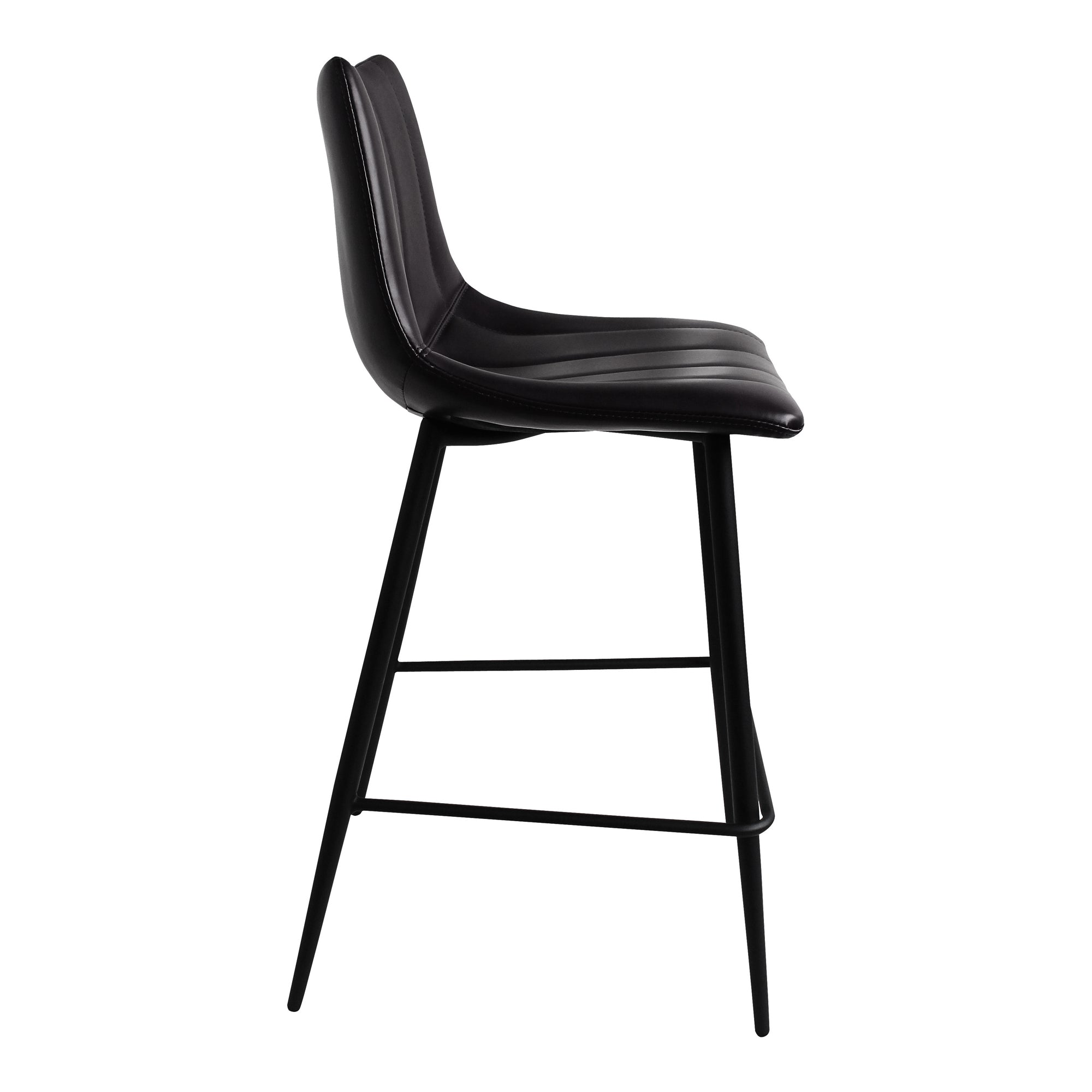 Alibi Counter Stool Matte Black - Set Of Two by Moe's Home Collection - view 6