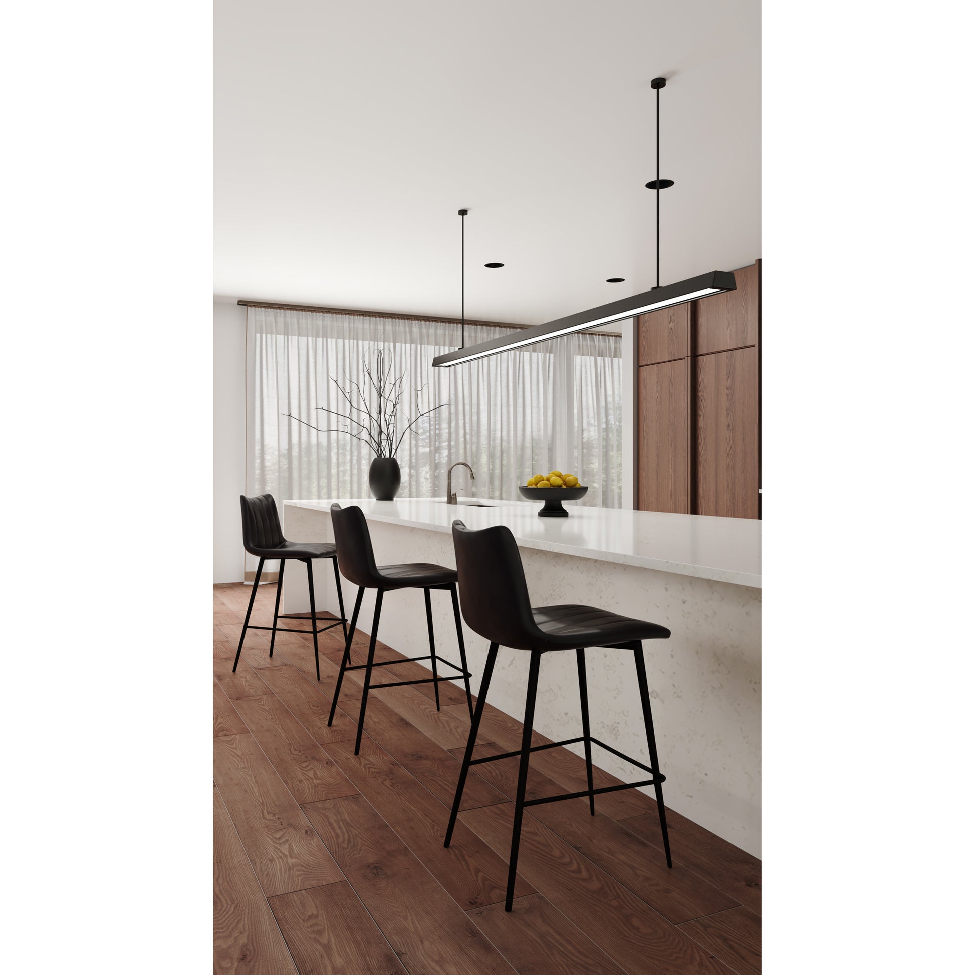 Alibi Counter Stool Matte Black - Set Of Two by Moe's Home Collection - view 13