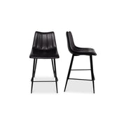 Alibi Counter Stool Matte Black - Set Of Two by Moe's Home Collection