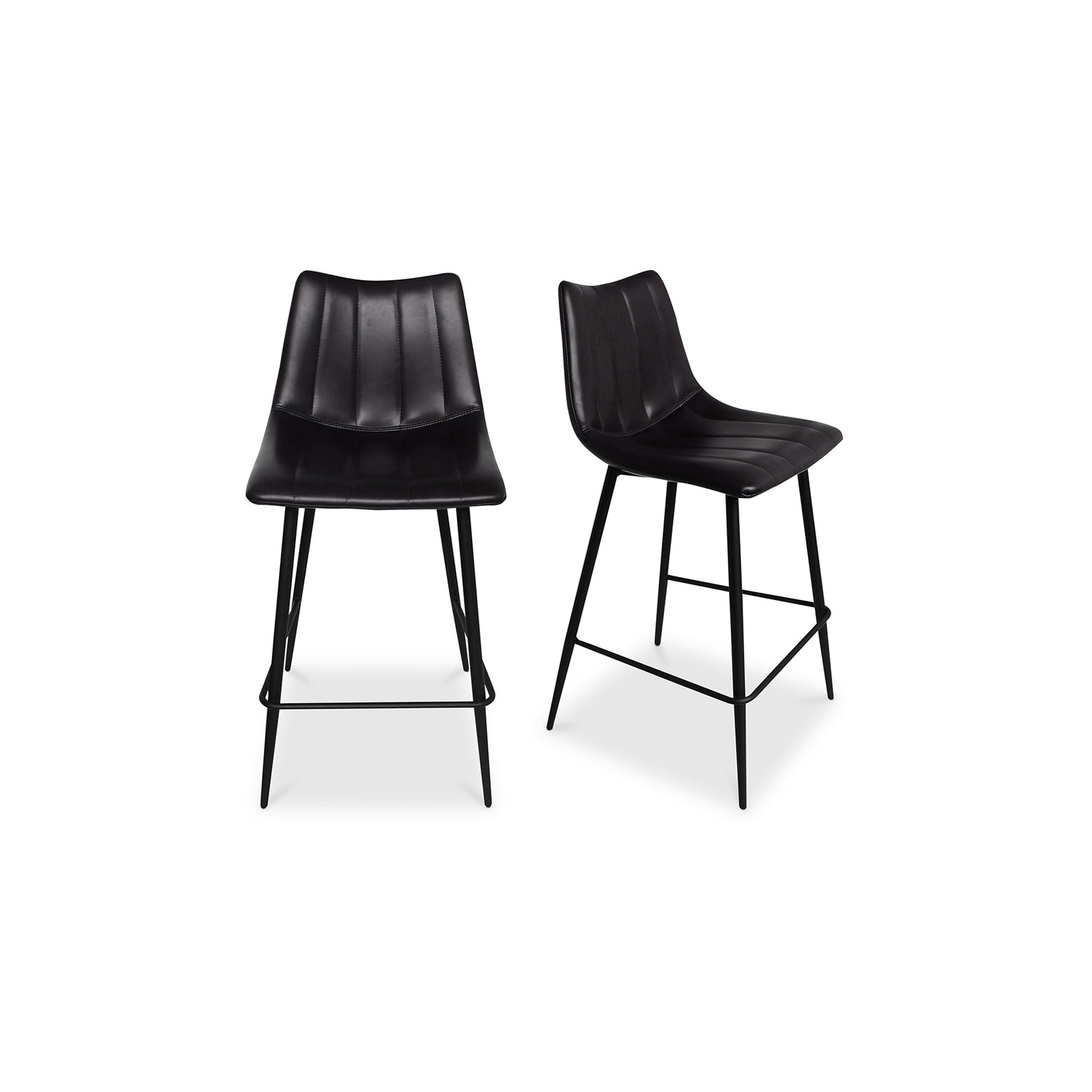 Alibi Counter Stool Matte Black - Set Of Two by Moe's Home Collection - view 2