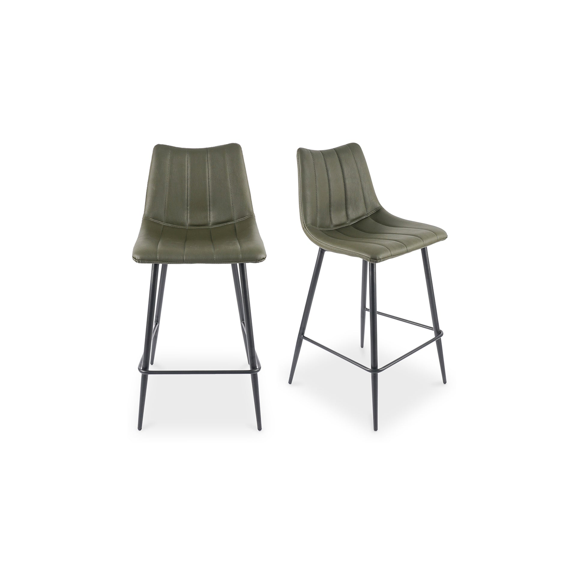 Alibi Counter Stool Dark Green - Set Of Two by Moe's Home Collection - view 2