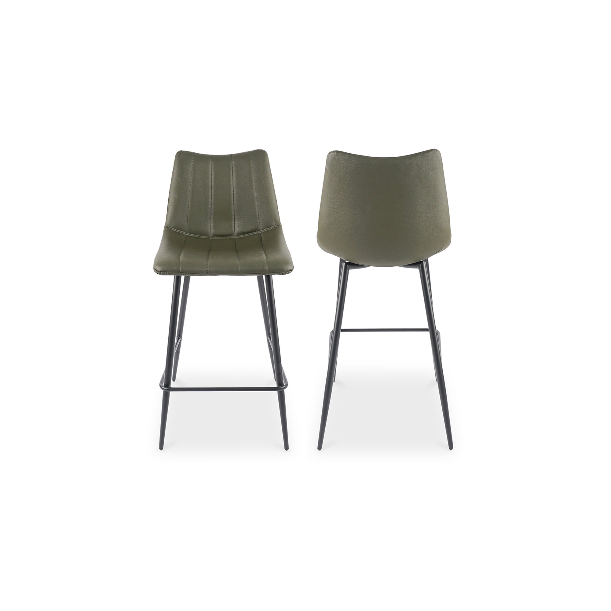 Alibi Counter Stool Dark Green - Set Of Two by Moe's Home Collection - view 3