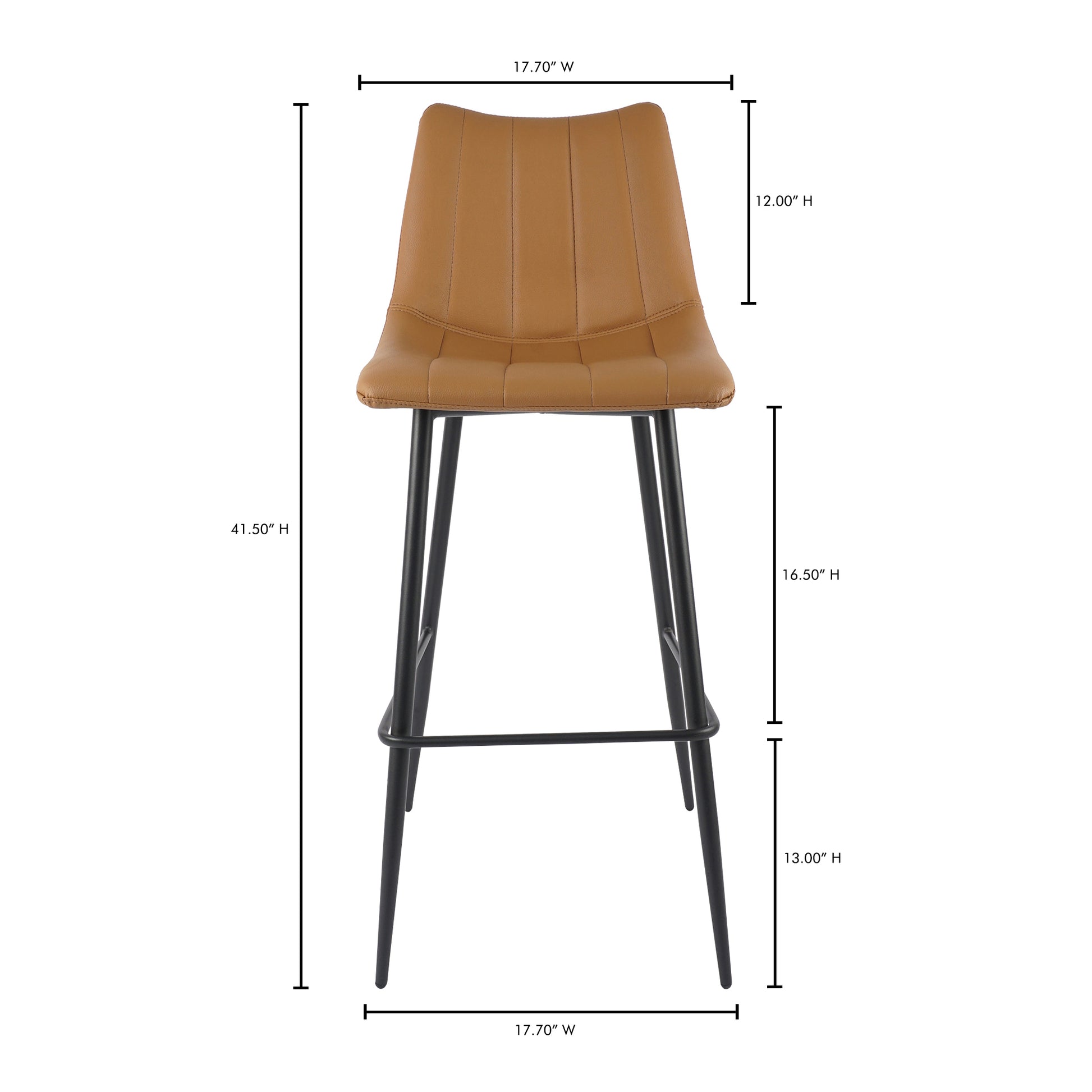 Alibi Bar Stool Tan - Set Of Two by Moe's Home Collection - view 10