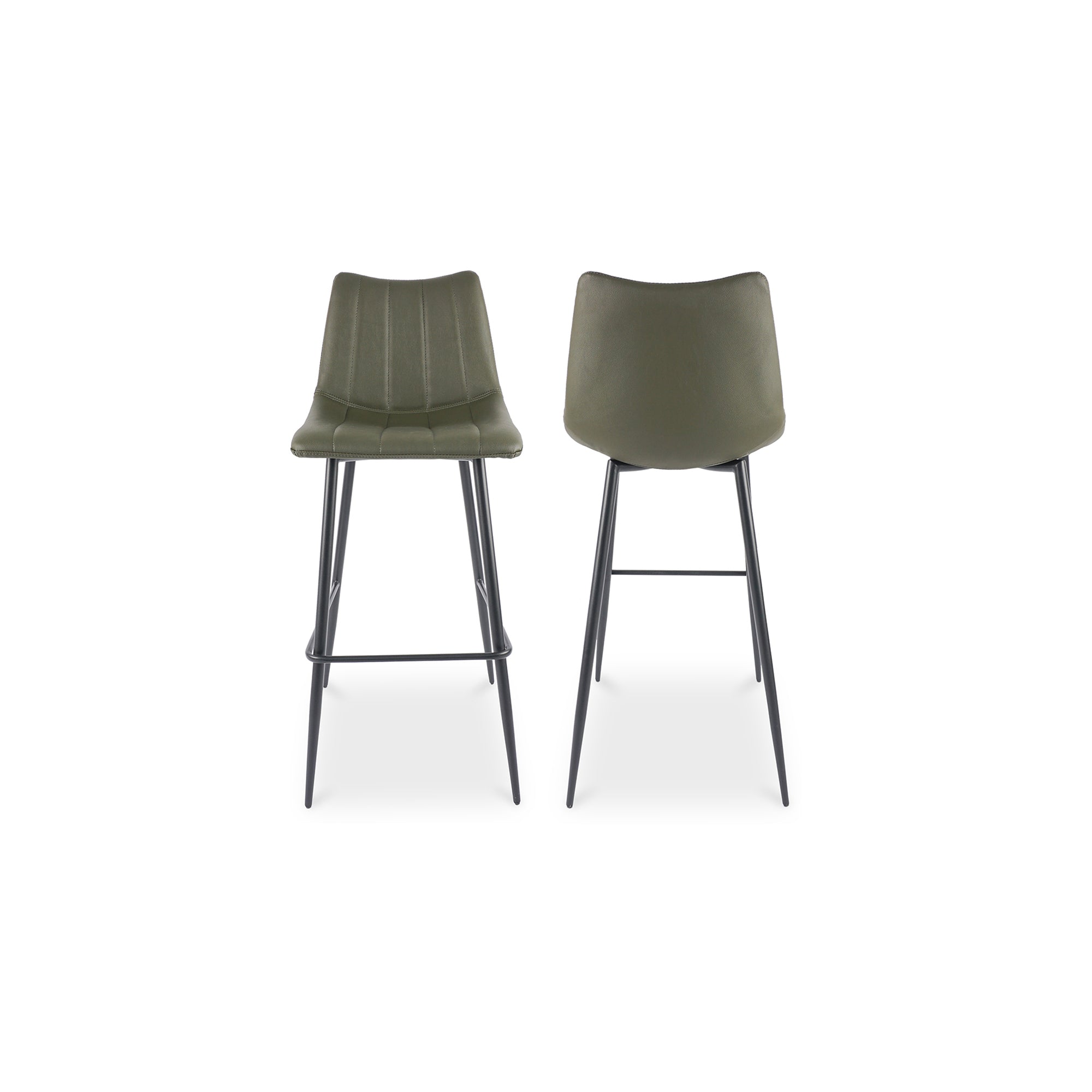 Alibi Bar Stool Dark Green - Set Of Two by Moe's Home Collection - view 2