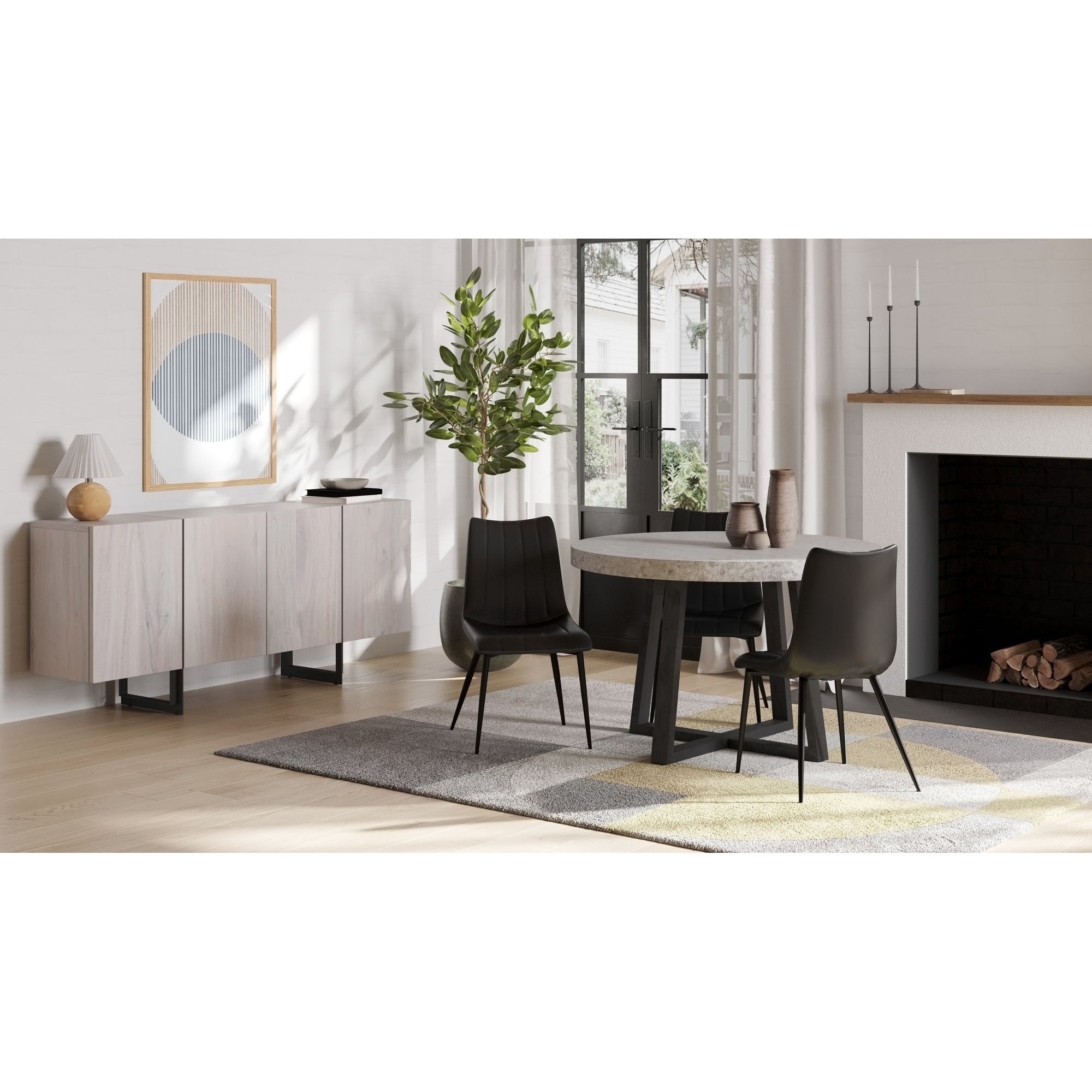 Alibi Dining Chair Matte Black - Set Of Two by Moe's Home Collection - view 10