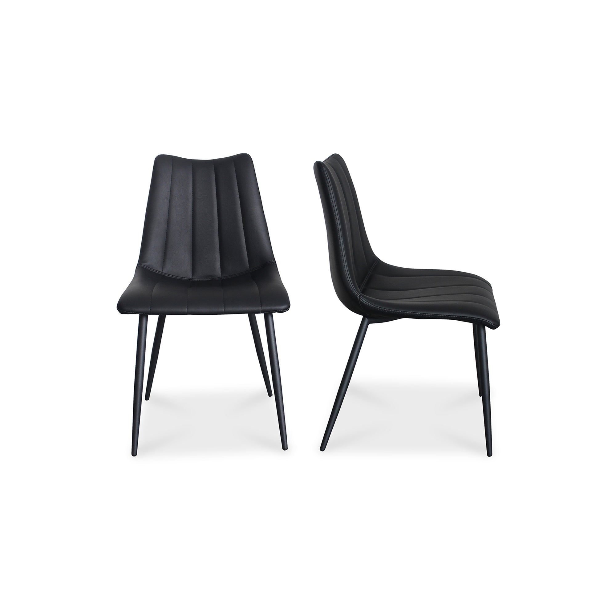 Alibi Dining Chair Matte Black - Set Of Two by Moe's Home Collection