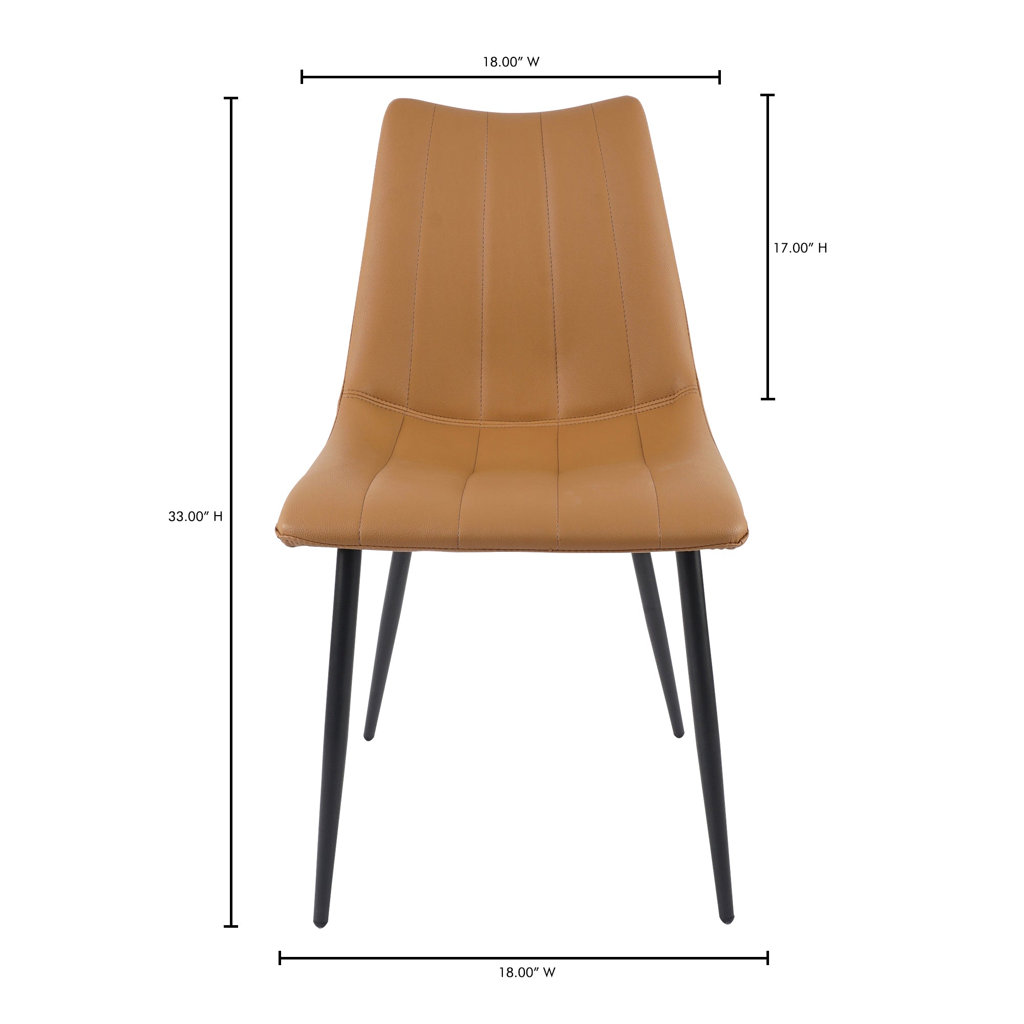 Alibi Dining Chair Tan - Set Of Two by Moe's Home Collection - view 12