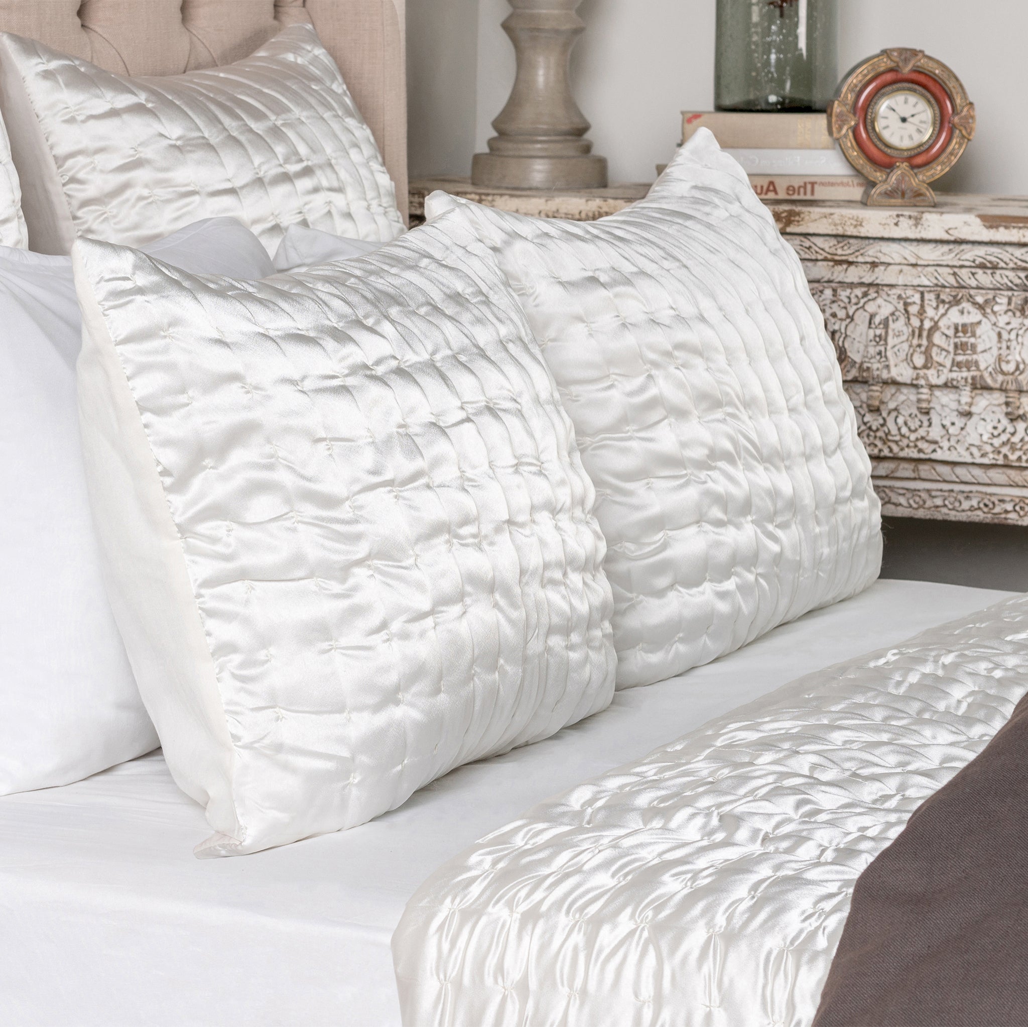 Aura Quilt Collection - Ivory - Queen