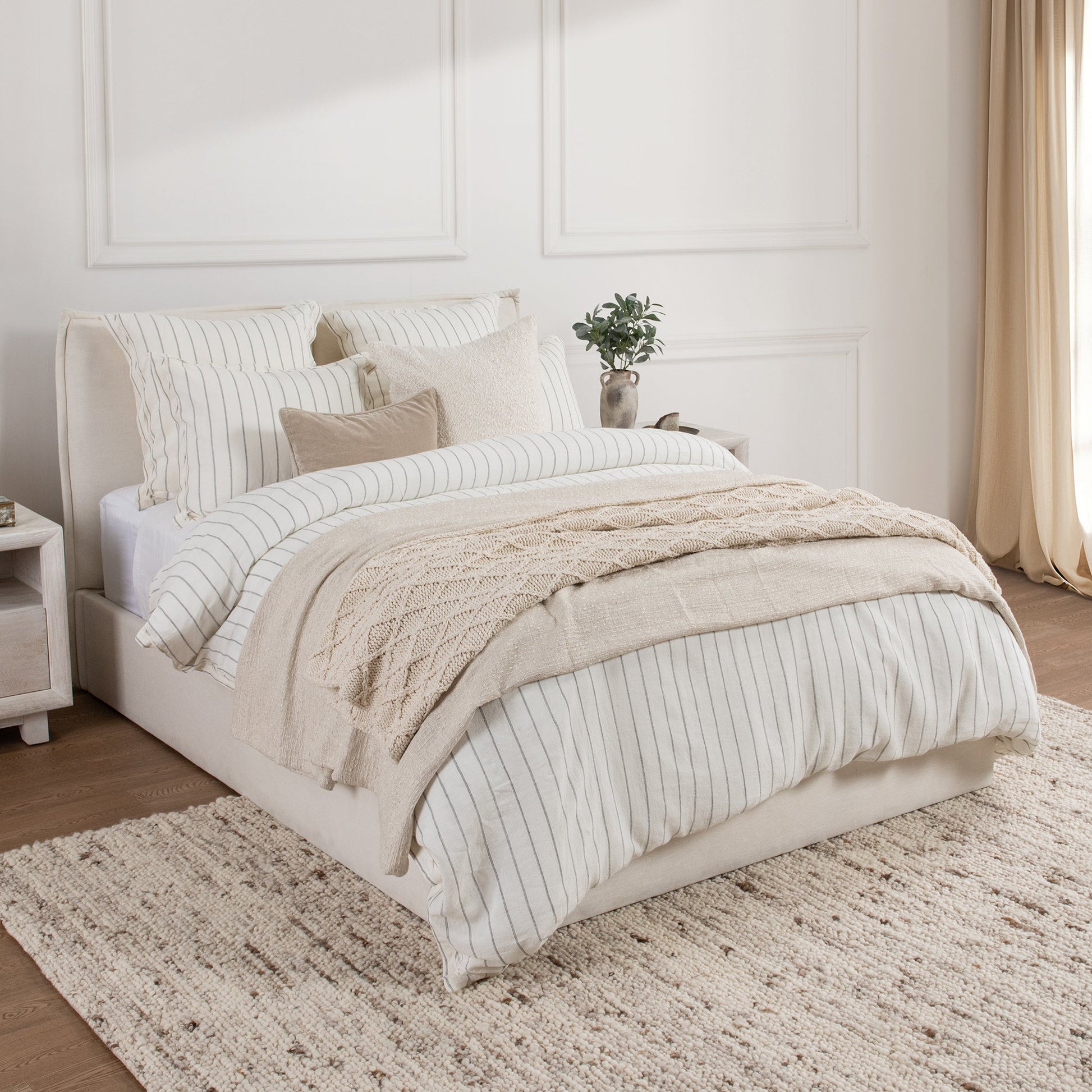 Monaco Duvet Collection - Ivory - King / Set