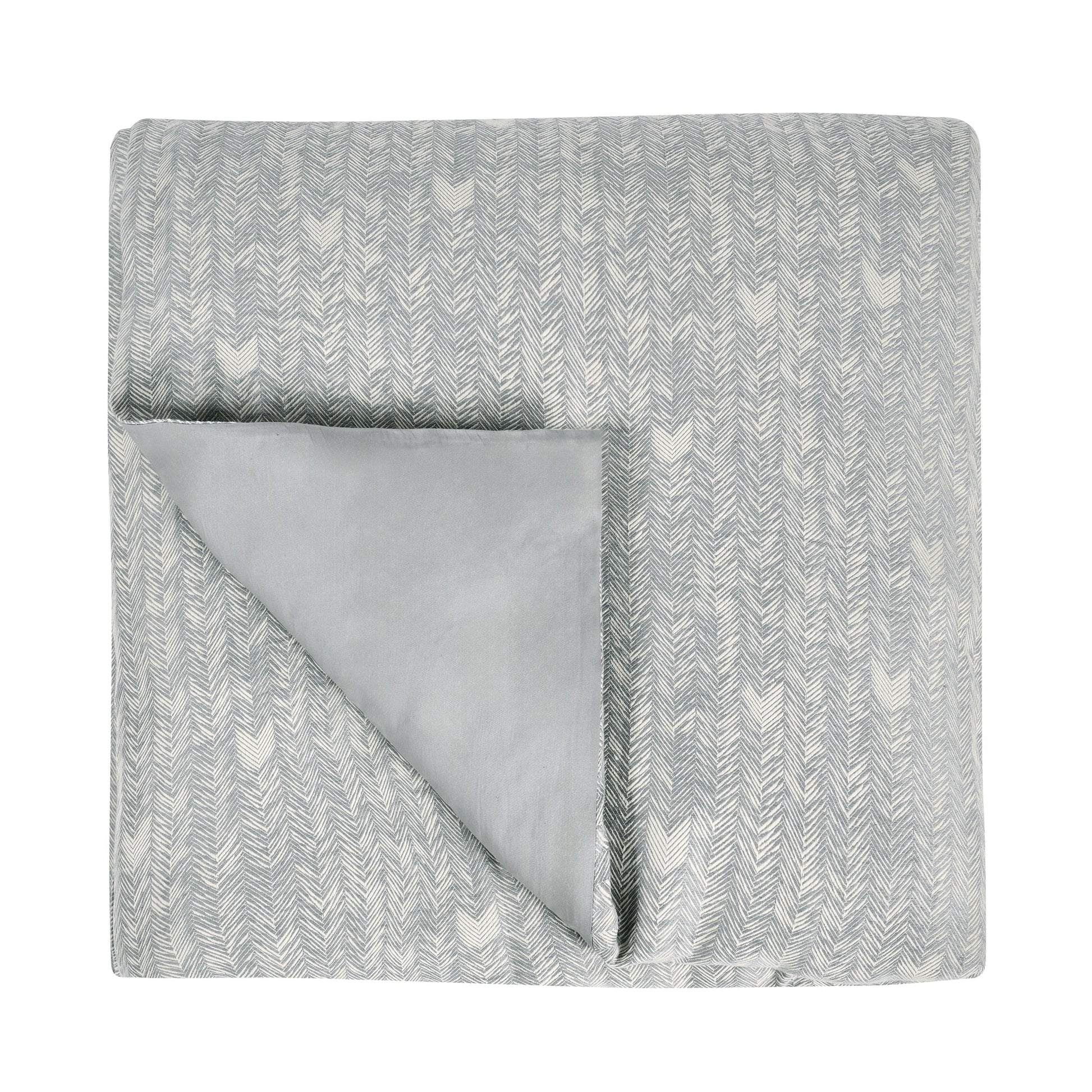 French Herringbone Duvet Collection - Storm - King / Set