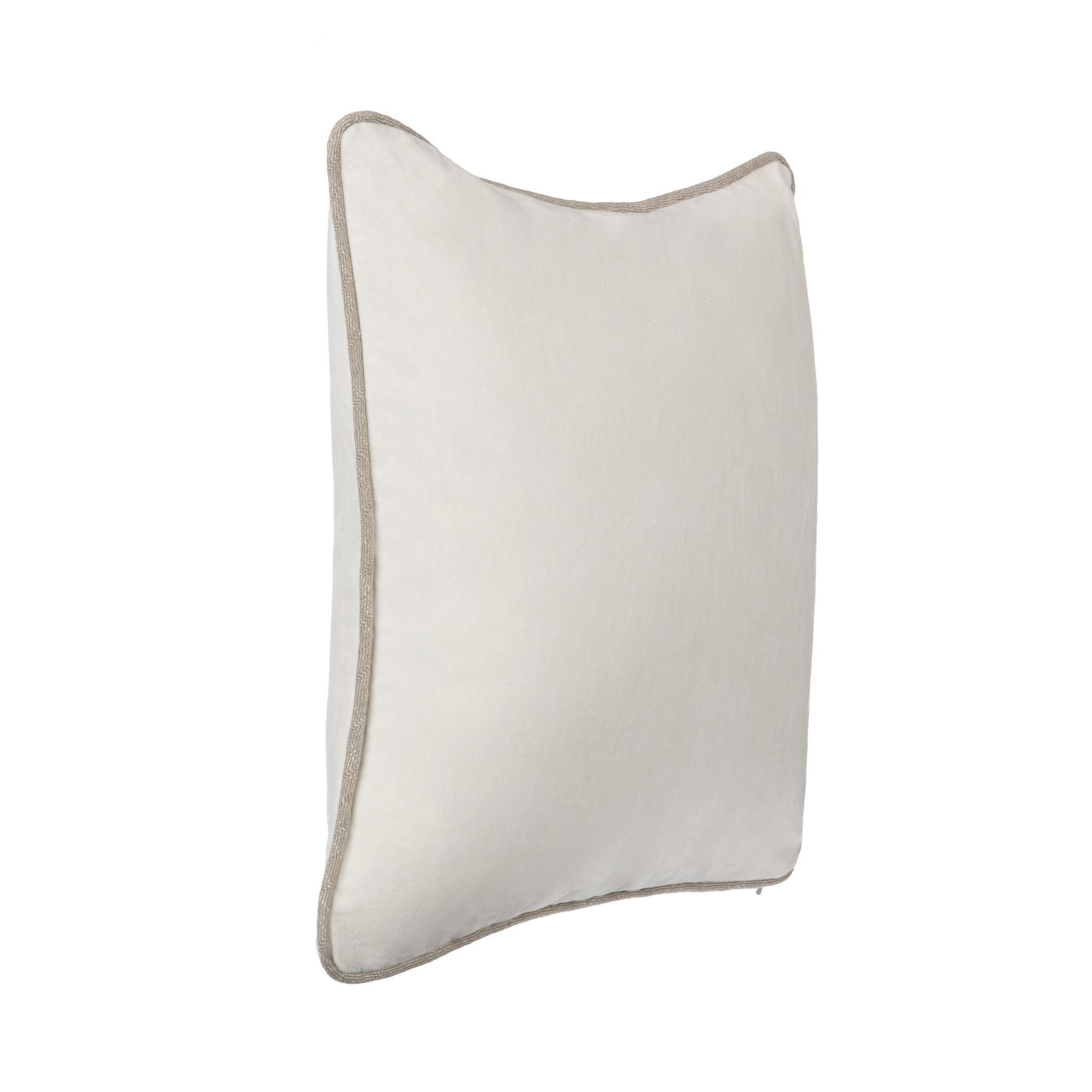 SLD Heirloom Velvet Multiple Sizes - Ivory - 18"x18"
