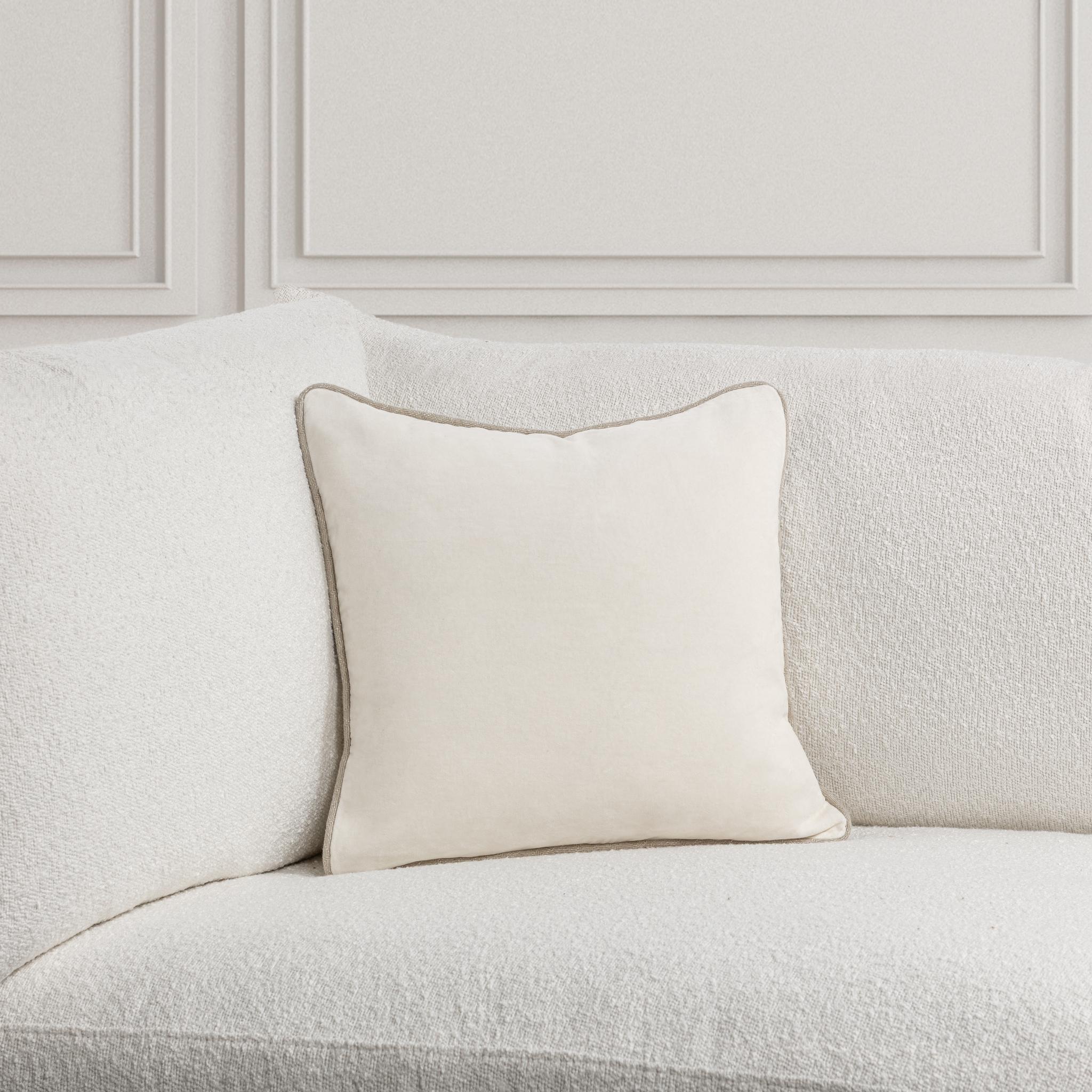 SLD Heirloom Velvet Multiple Sizes - Ivory - 18"x18"