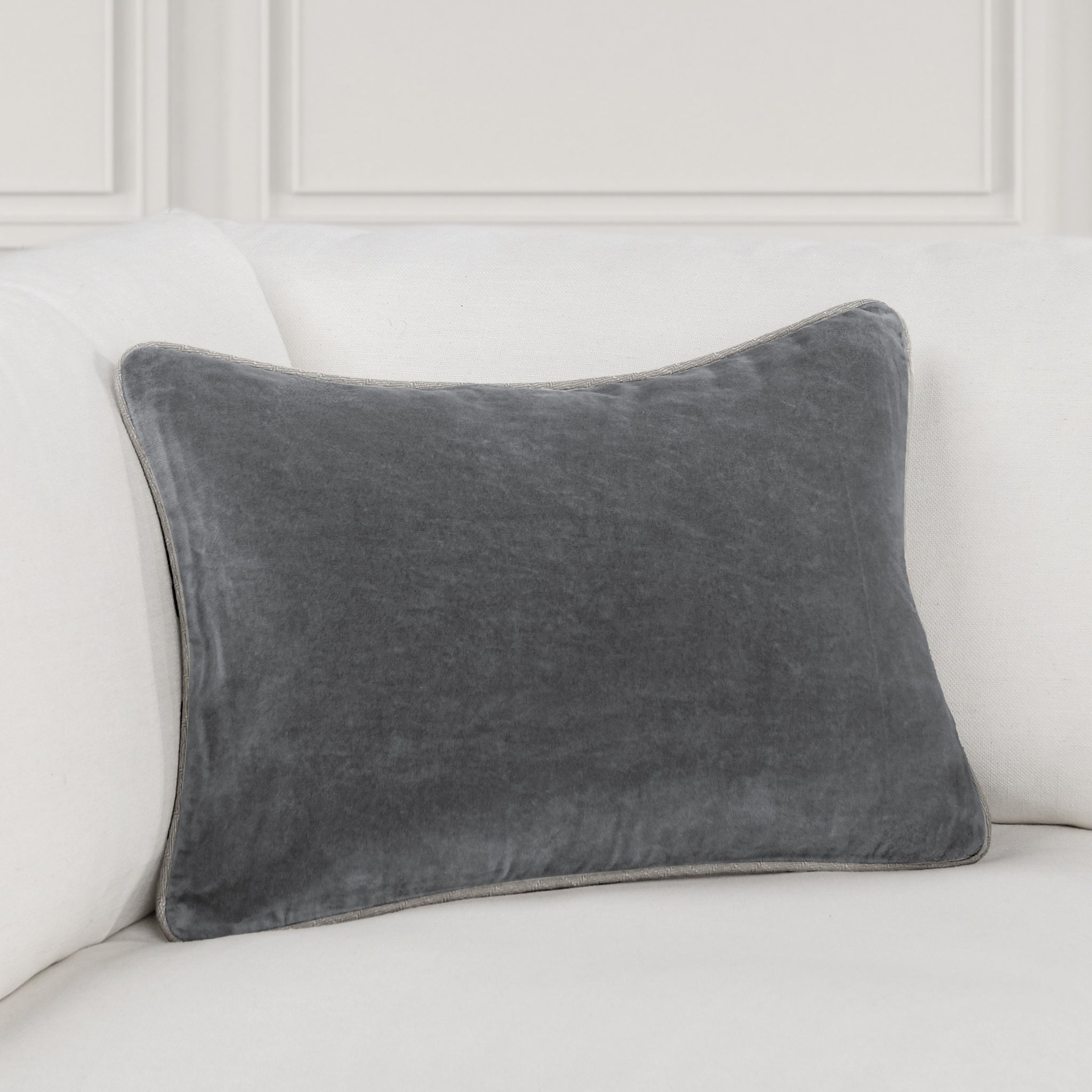 SLD Heirloom Velvet Multiple Sizes - Stone Gray - 18"x18"