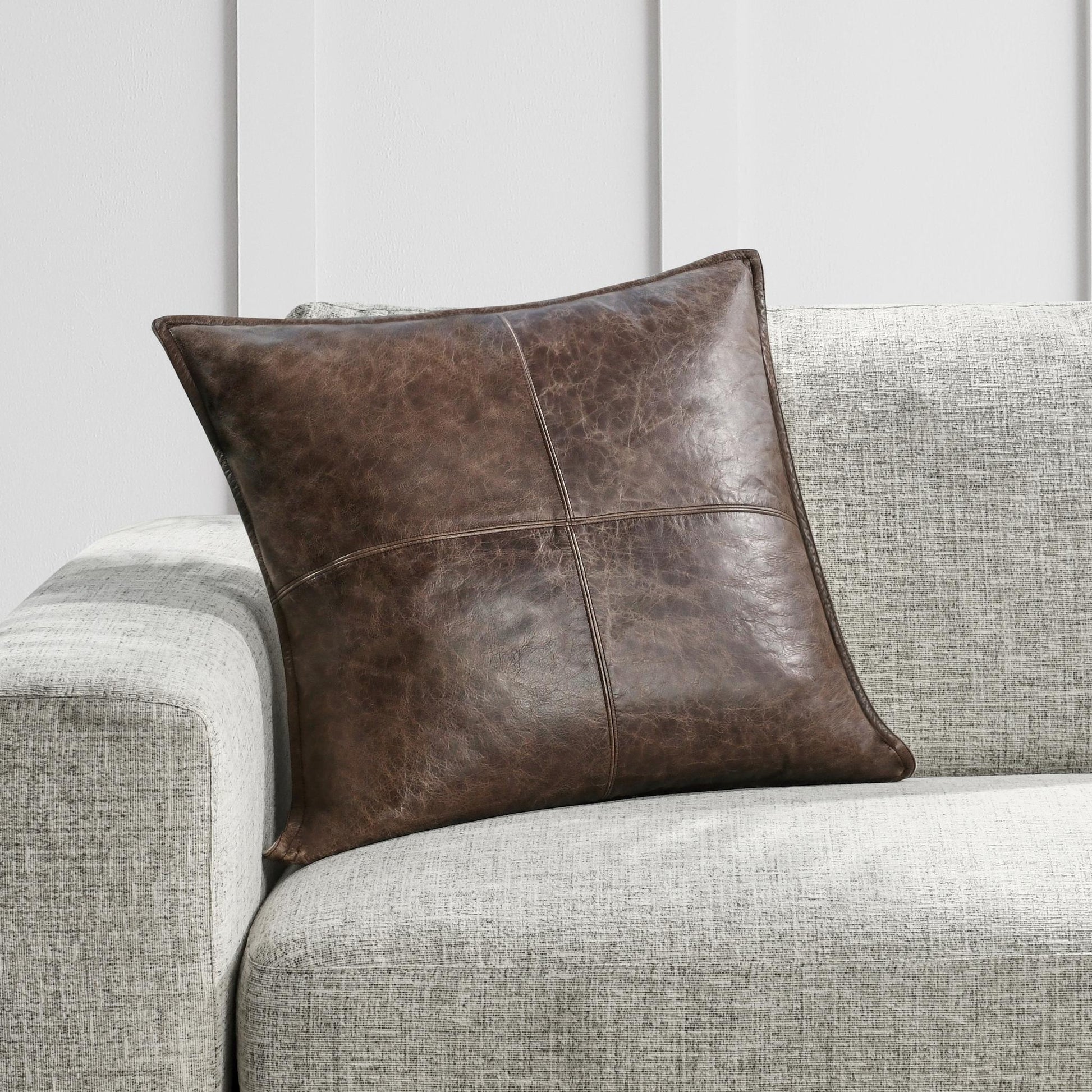 SLD Leather Multiple Sizes - Parsons Cocoa - 22"x22"