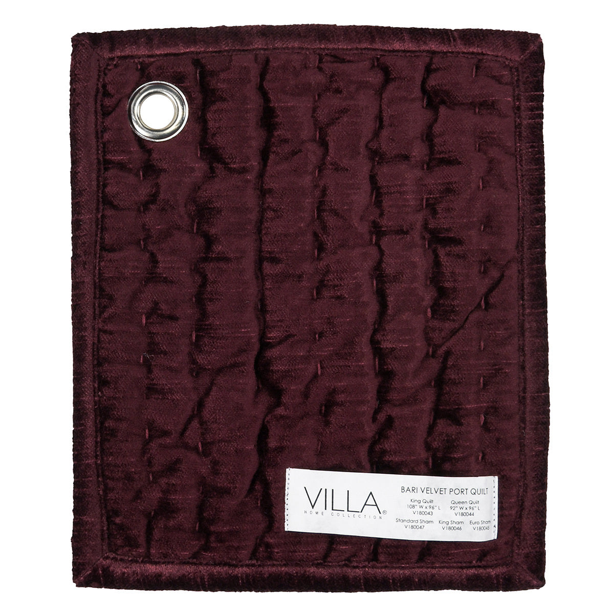 Bari Velvet Quilt Collection - Port - King / Quilt