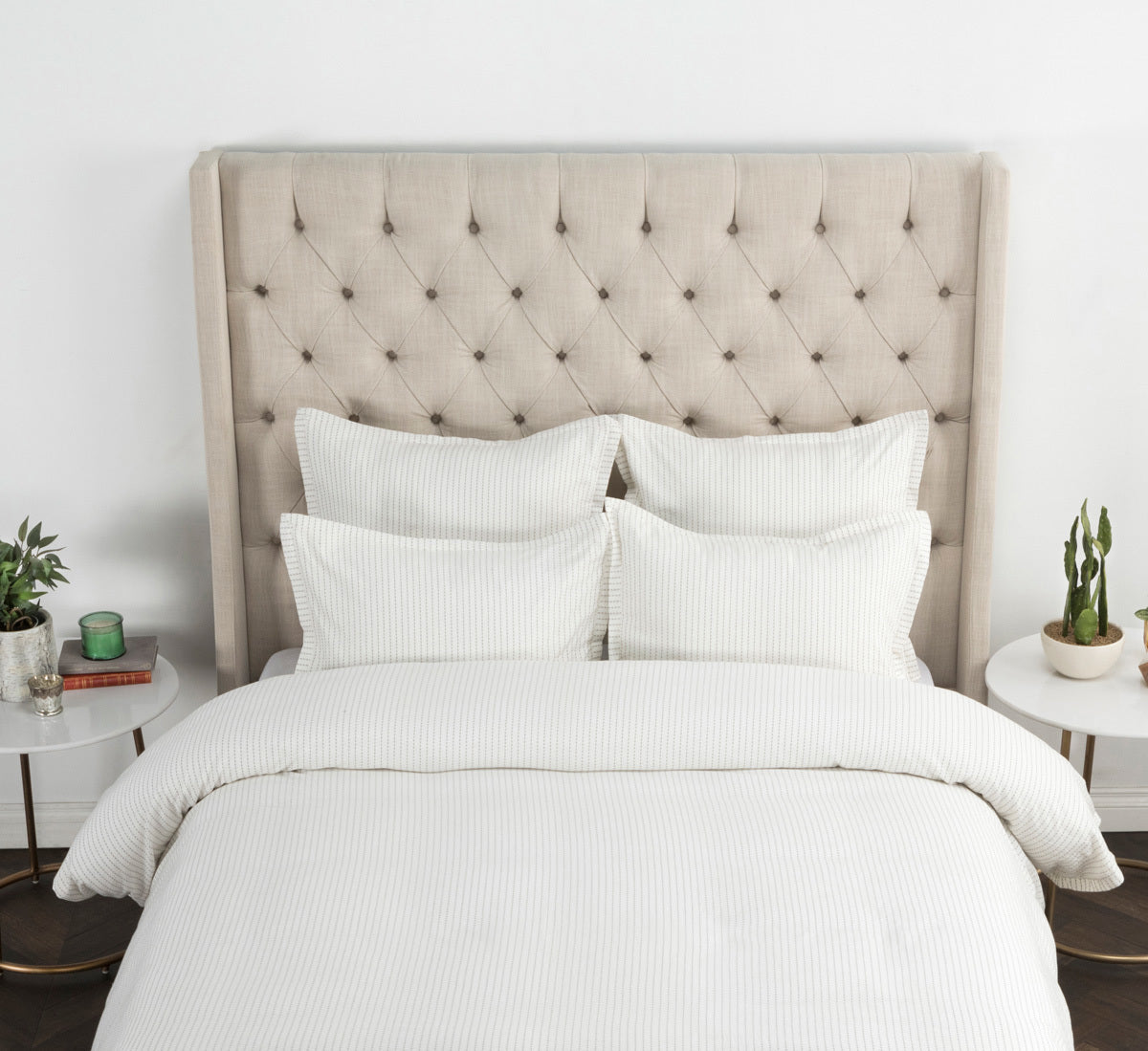 Karina Duvet Cover - Ivory Gray - King / Set
