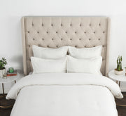 Karina Duvet Cover - Ivory Gray - King / Set