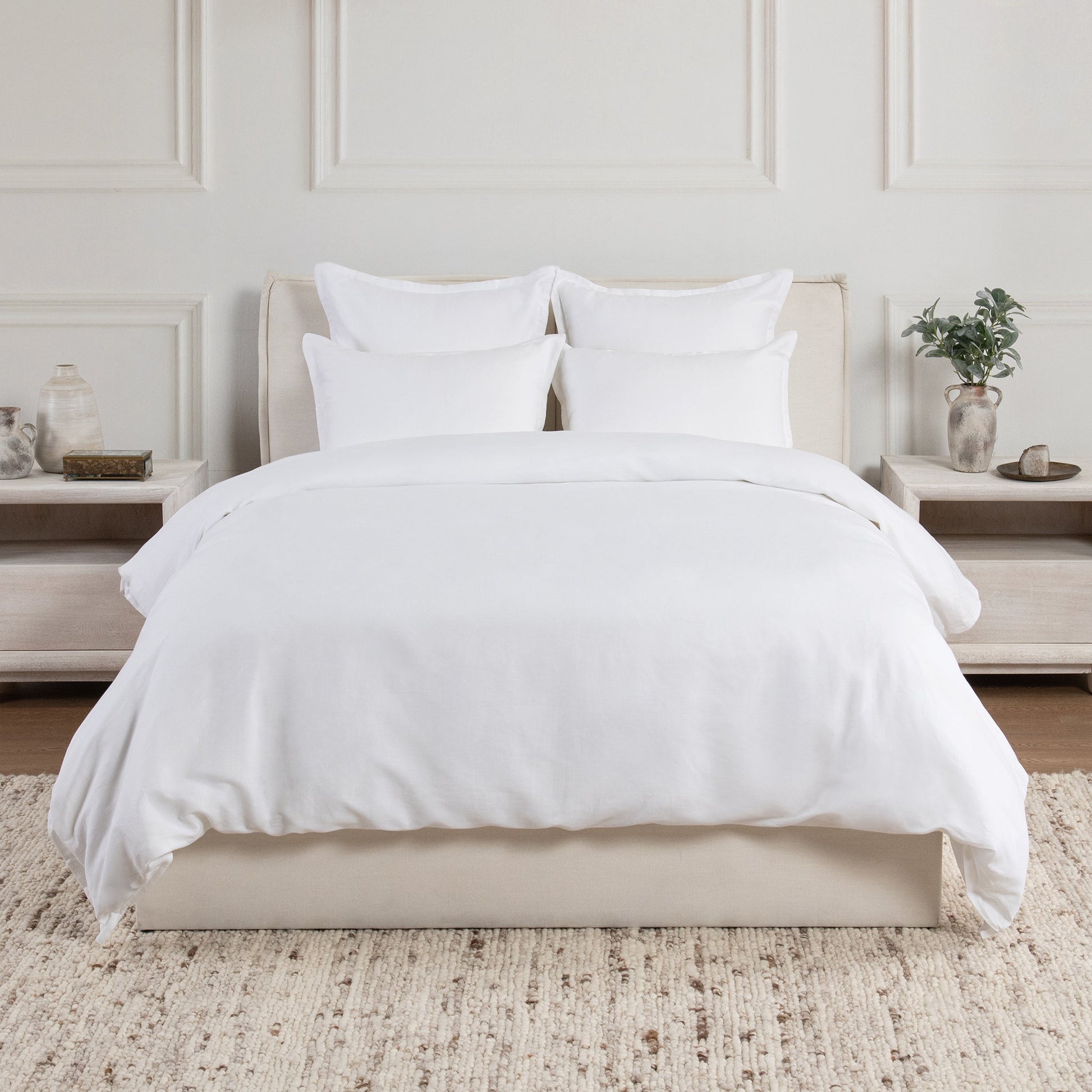 Arcadia Duvet Cover - White - King / Set