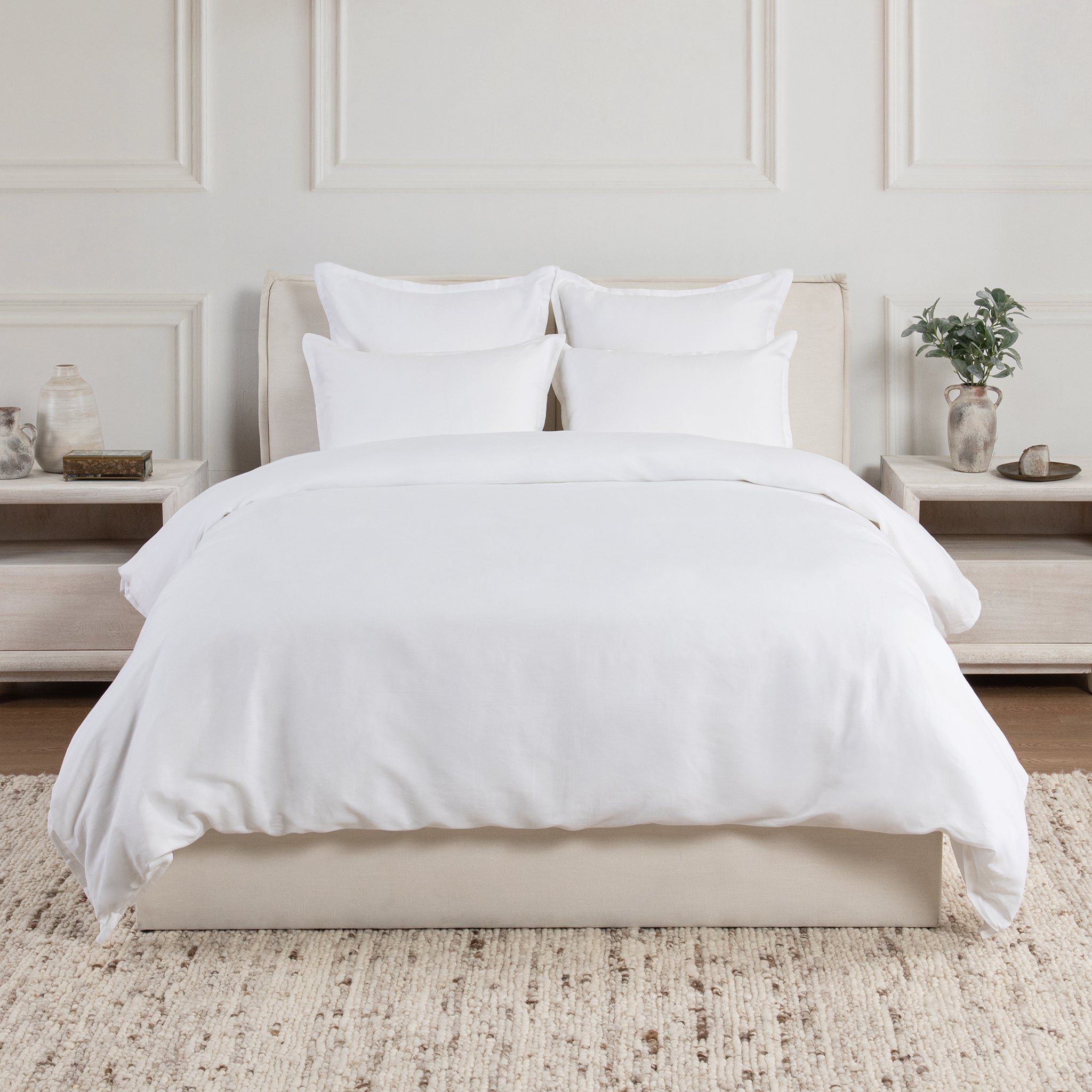 Arcadia Duvet Cover - White - King / Set