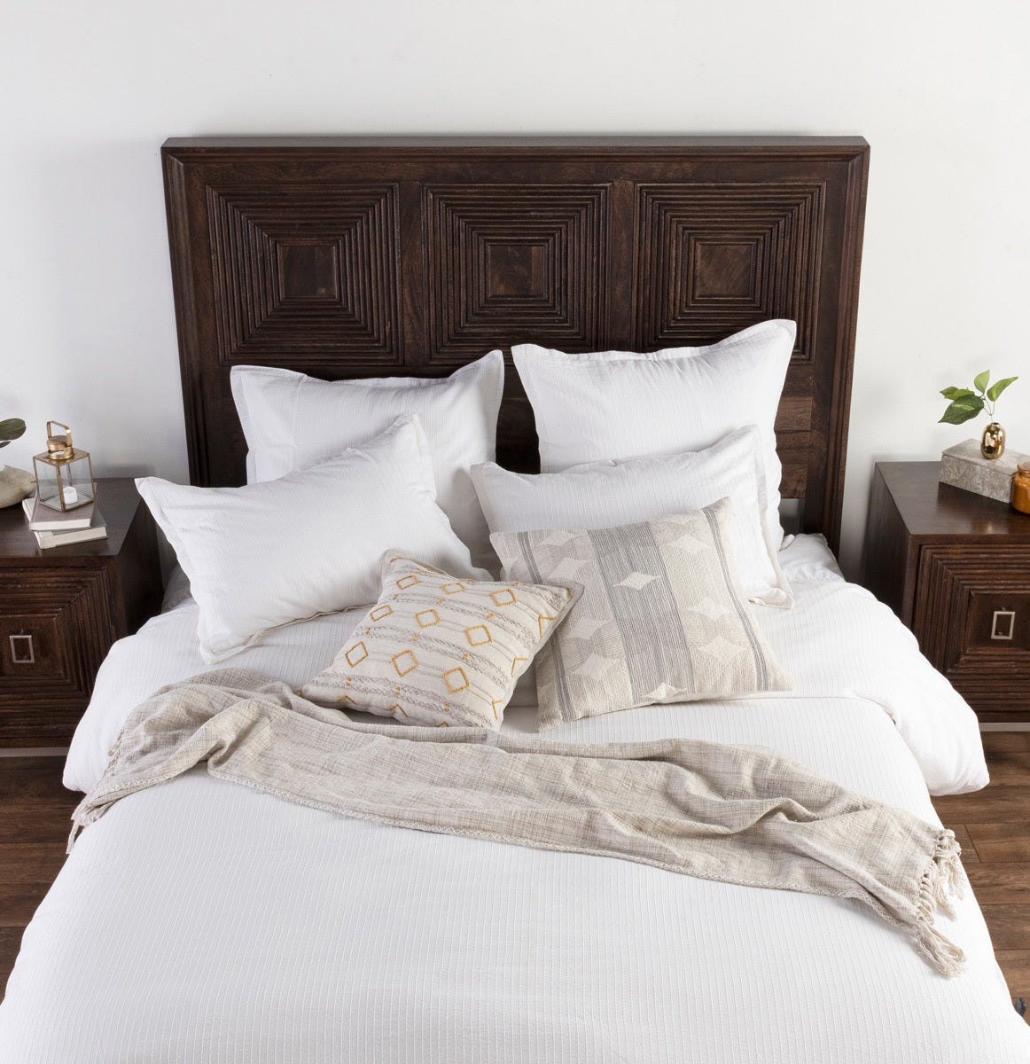 Karina Duvet Cover - White - King / Set