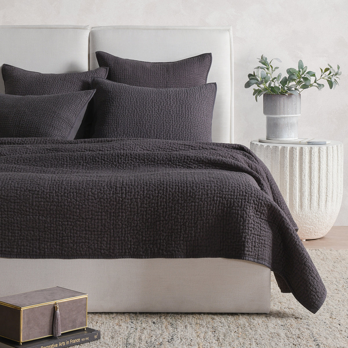 Danica Quilt - Charcoal - Queen / Set