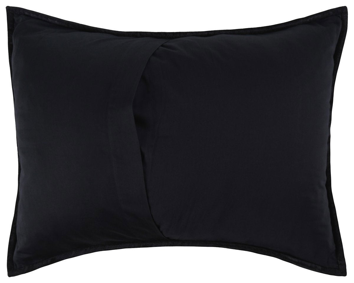 Bari Velvet Quilt Collection - Onyx - Queen / Set