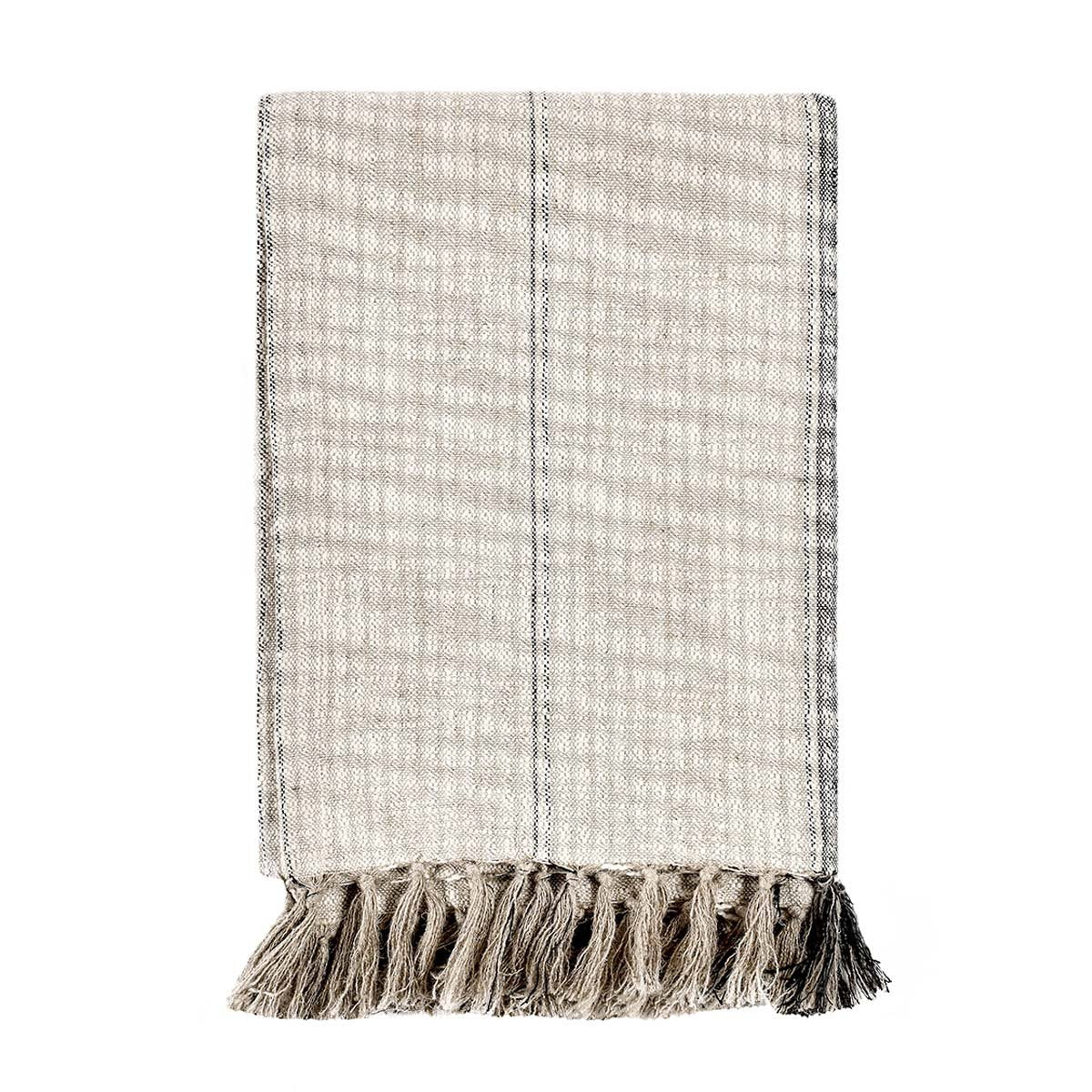 TC Ria Throw 50x70 - Natural/Black