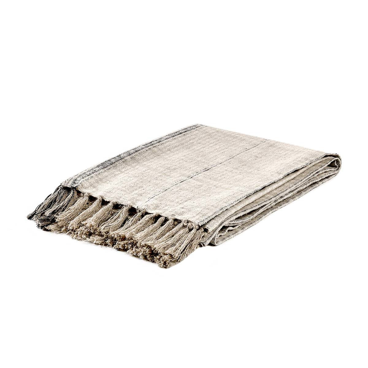 TC Ria Throw 50x70 - Natural/Black