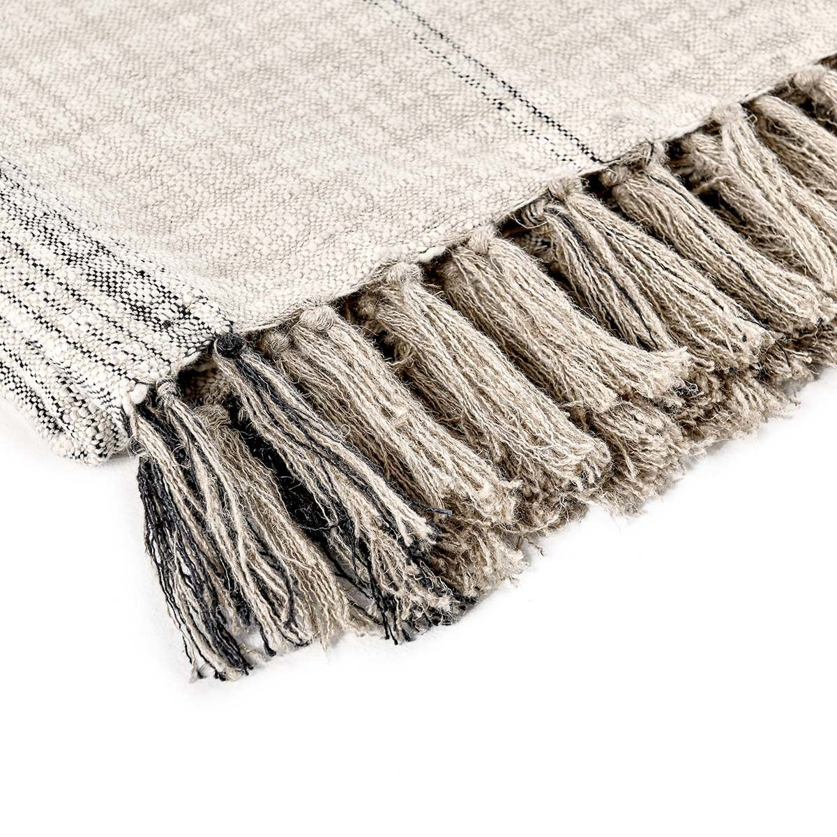 TC Ria Throw 50x70 - Natural/Black