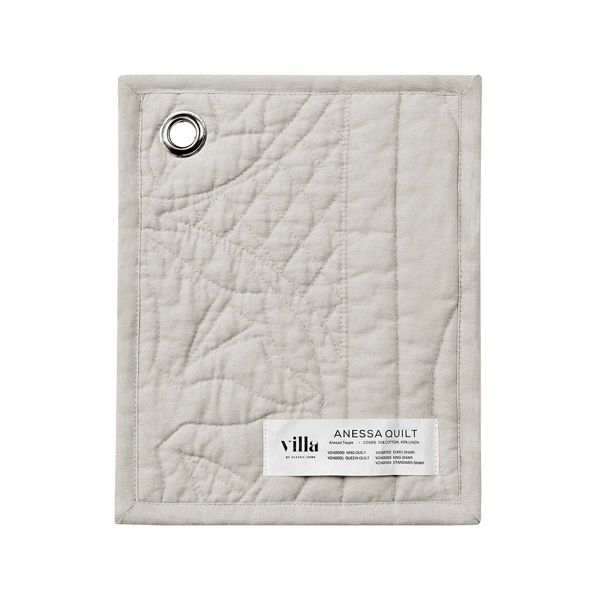 Anessa Quilt Collection - Taupe - Queen / Set