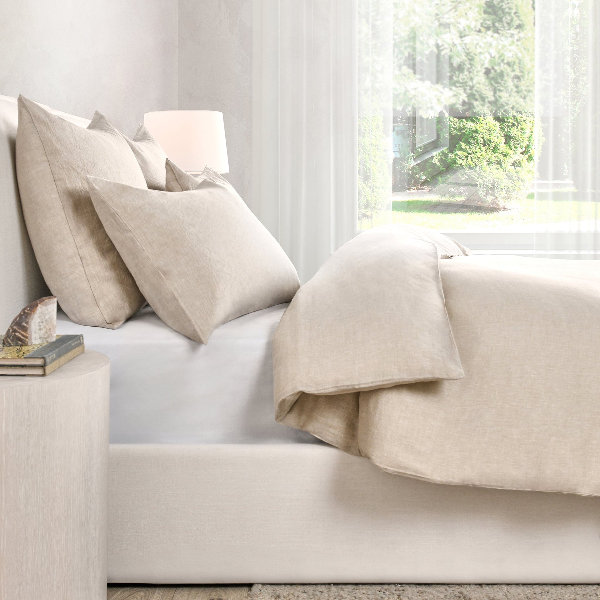 Jayson Linen Cashmere Duvet Collection - Natural - King / Set