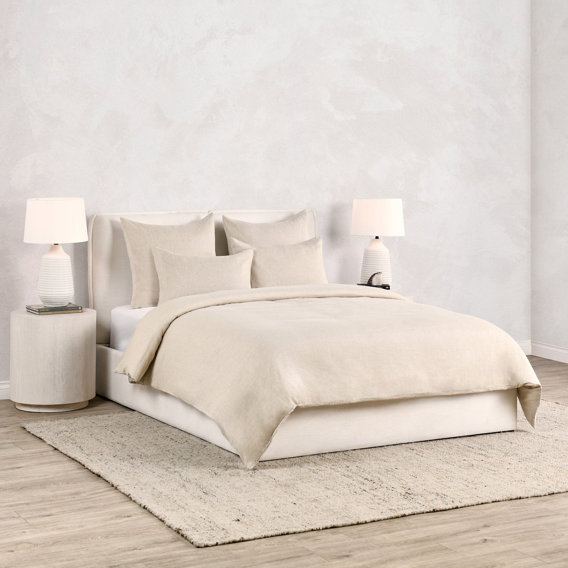 Jayson Linen Cashmere Duvet Collection - Natural - King / Set