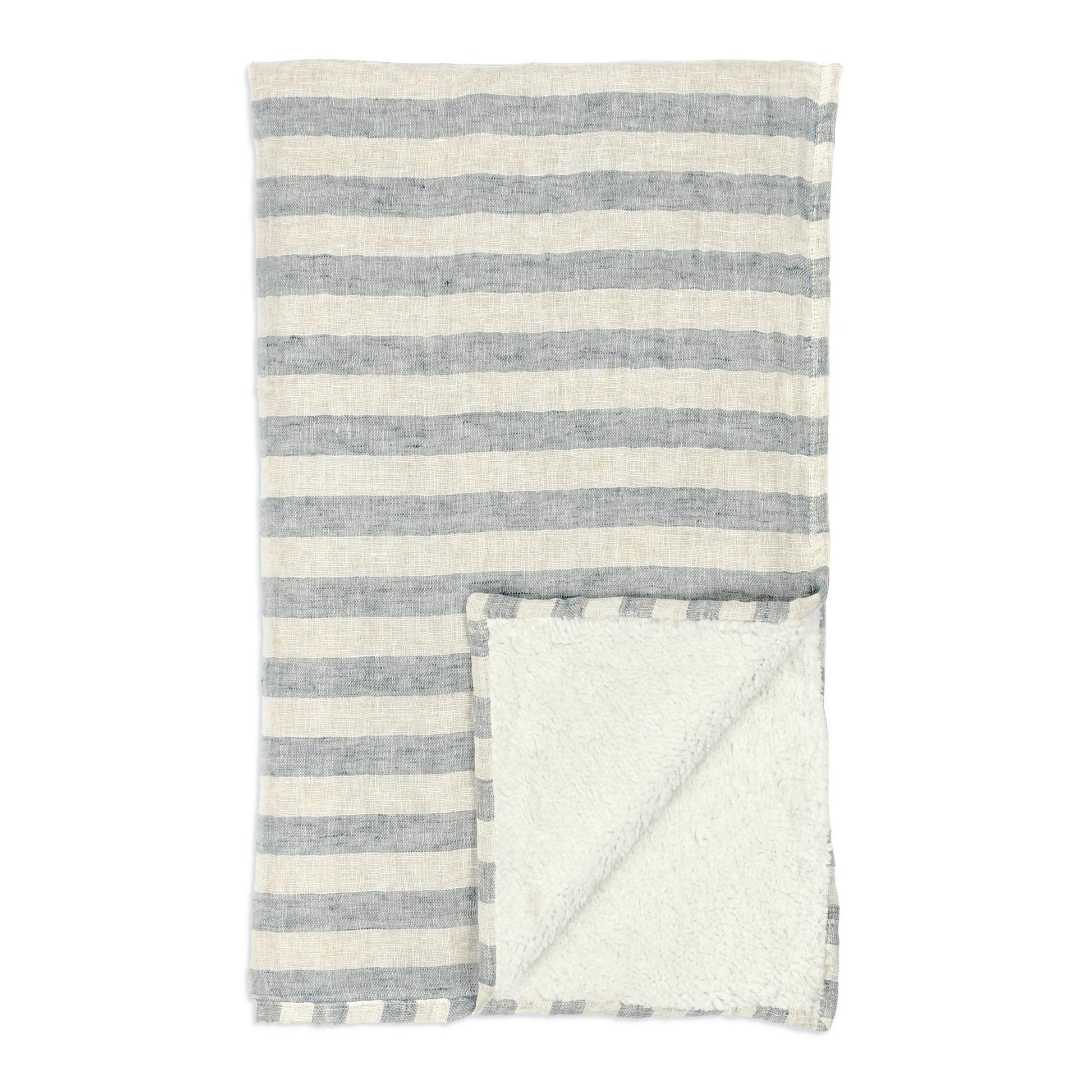 TC Cyprus 50x70 Throw - Ivory/Blue