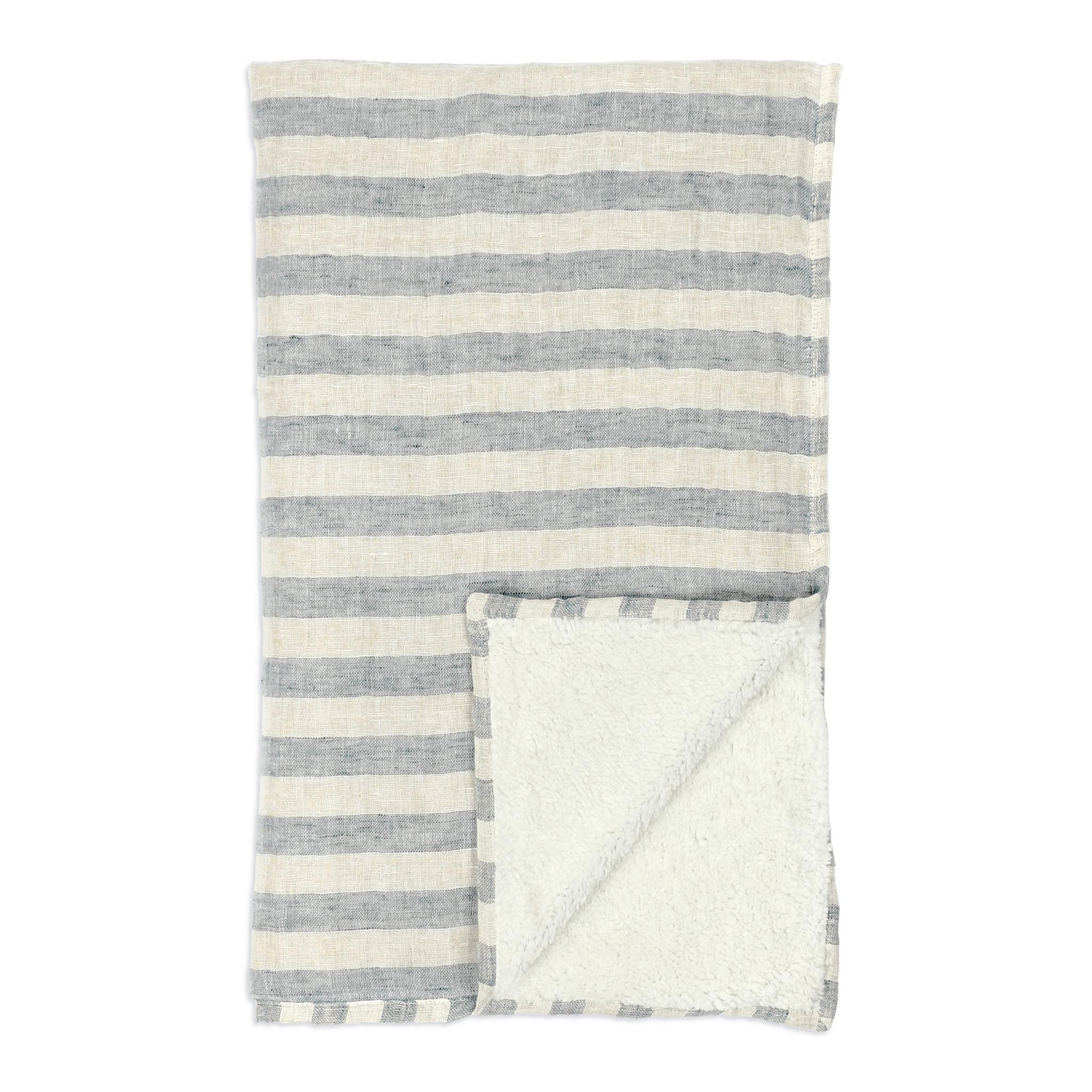 TC Cyprus 50x70 Throw - Ivory/Blue
