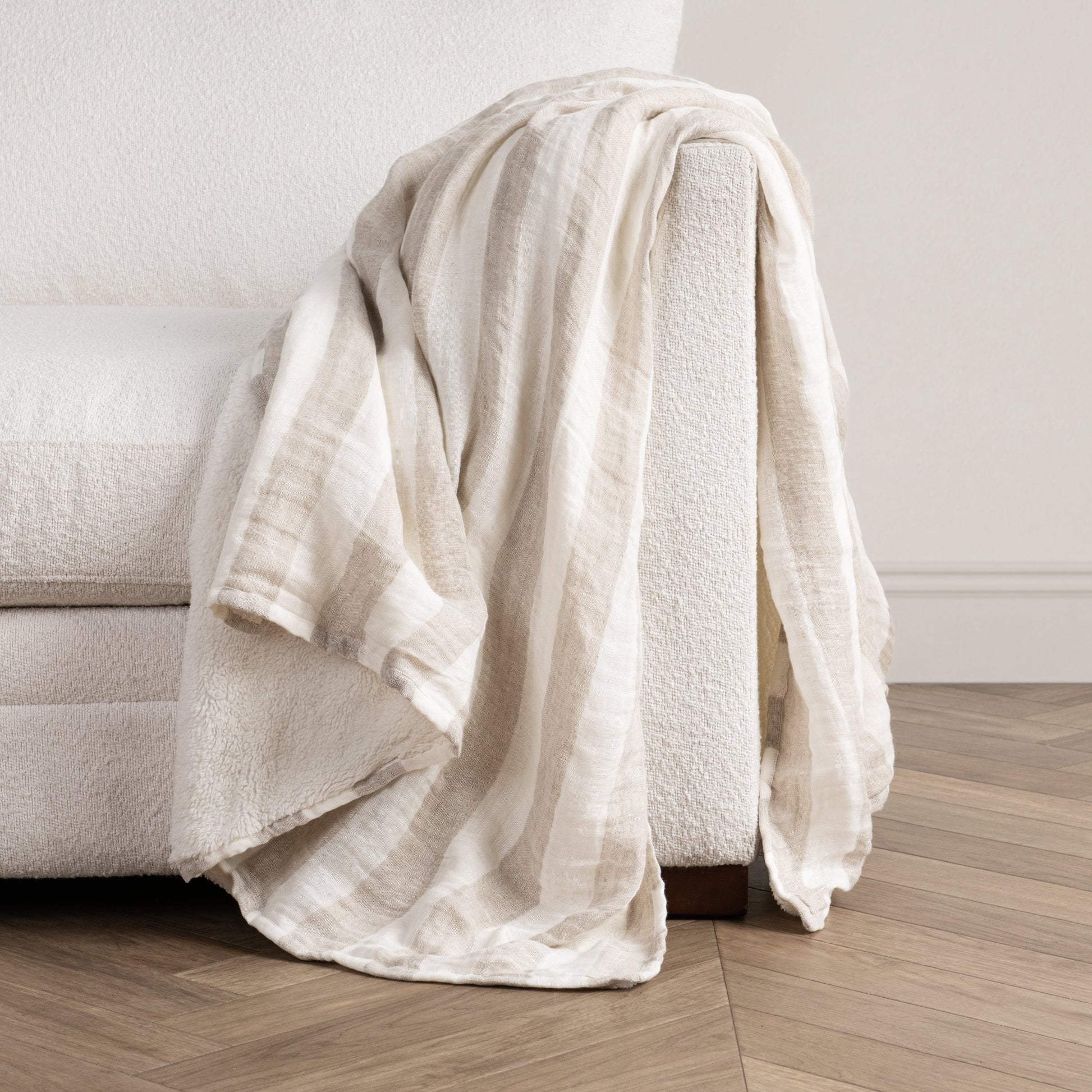 TC Atwater 50x70 Throw - Ivory/Natural