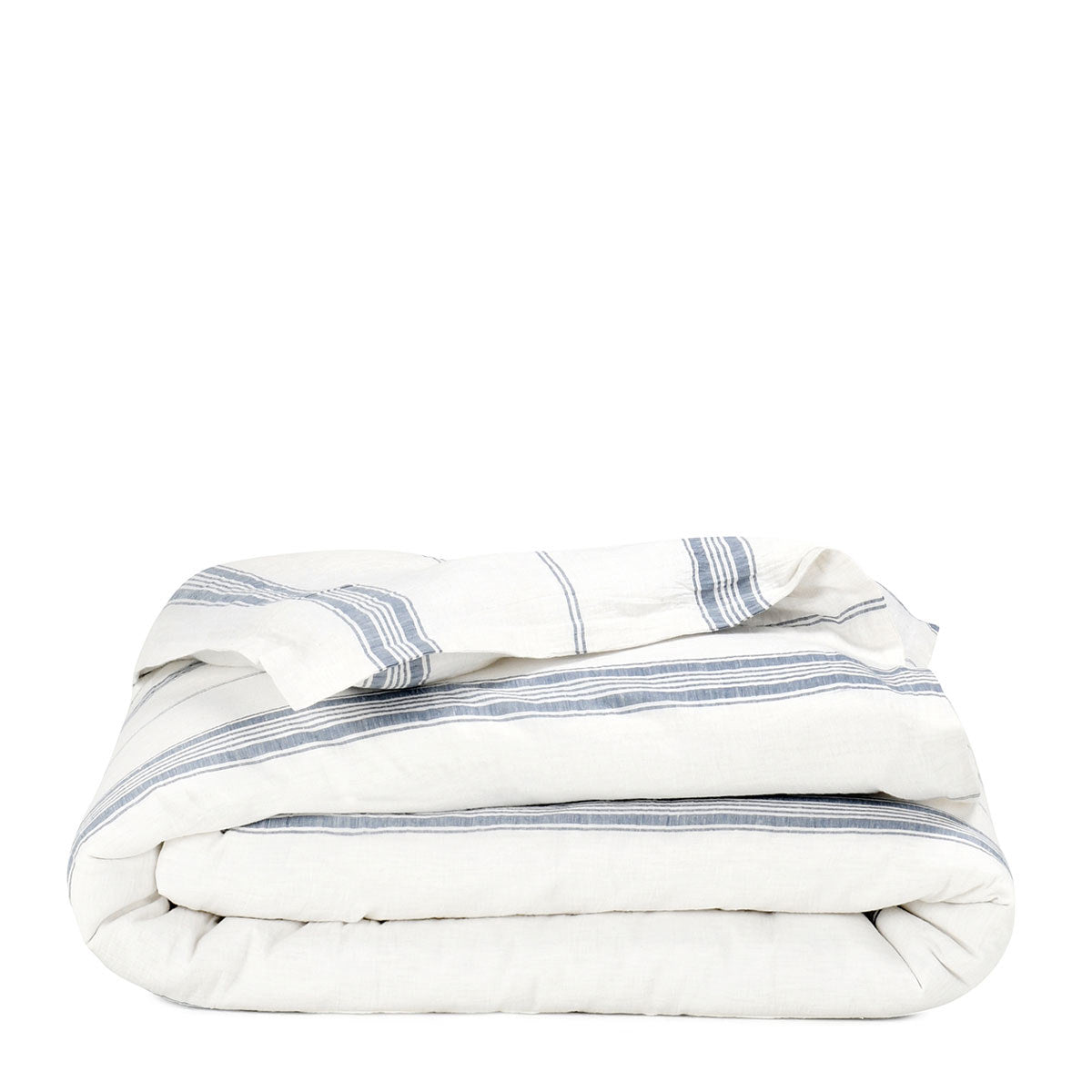 Jayson Linen Cashmere Duvet Collection - Blue Stripe - King / Set