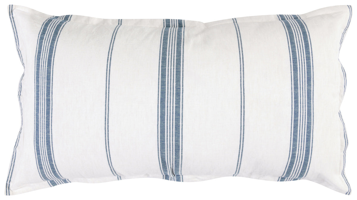 Jayson Linen Cashmere Duvet Collection - Blue Stripe - King / Set