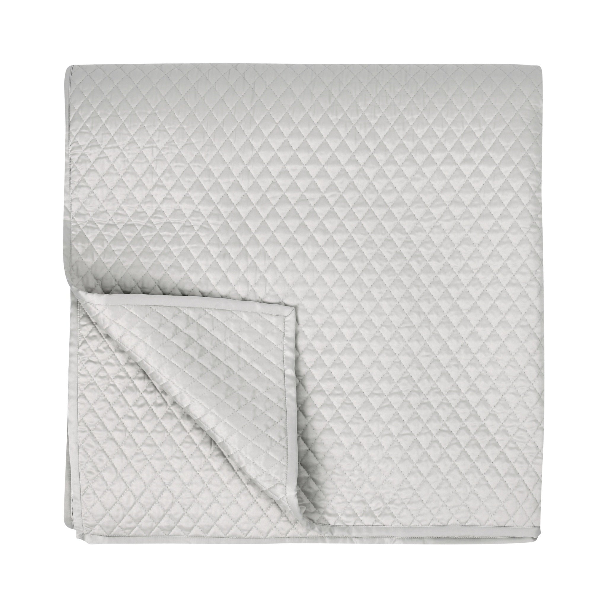 Diamond Quilt Collection - Silver - King / Set