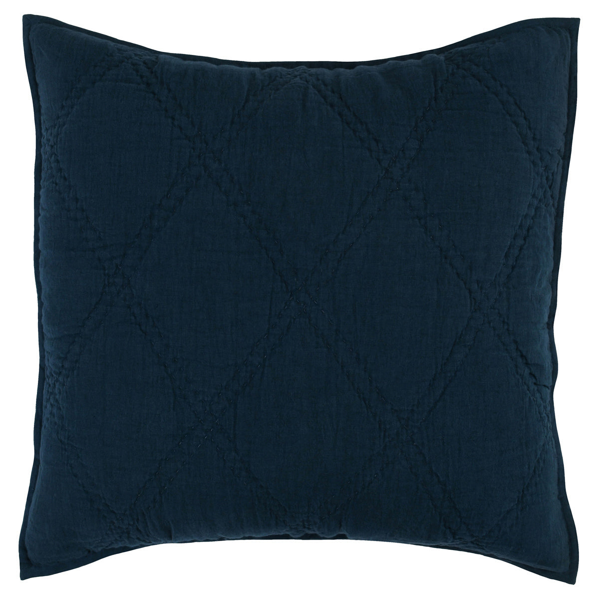 Caleb Hand Stitched Quilt - Midnight Blue - King / Set