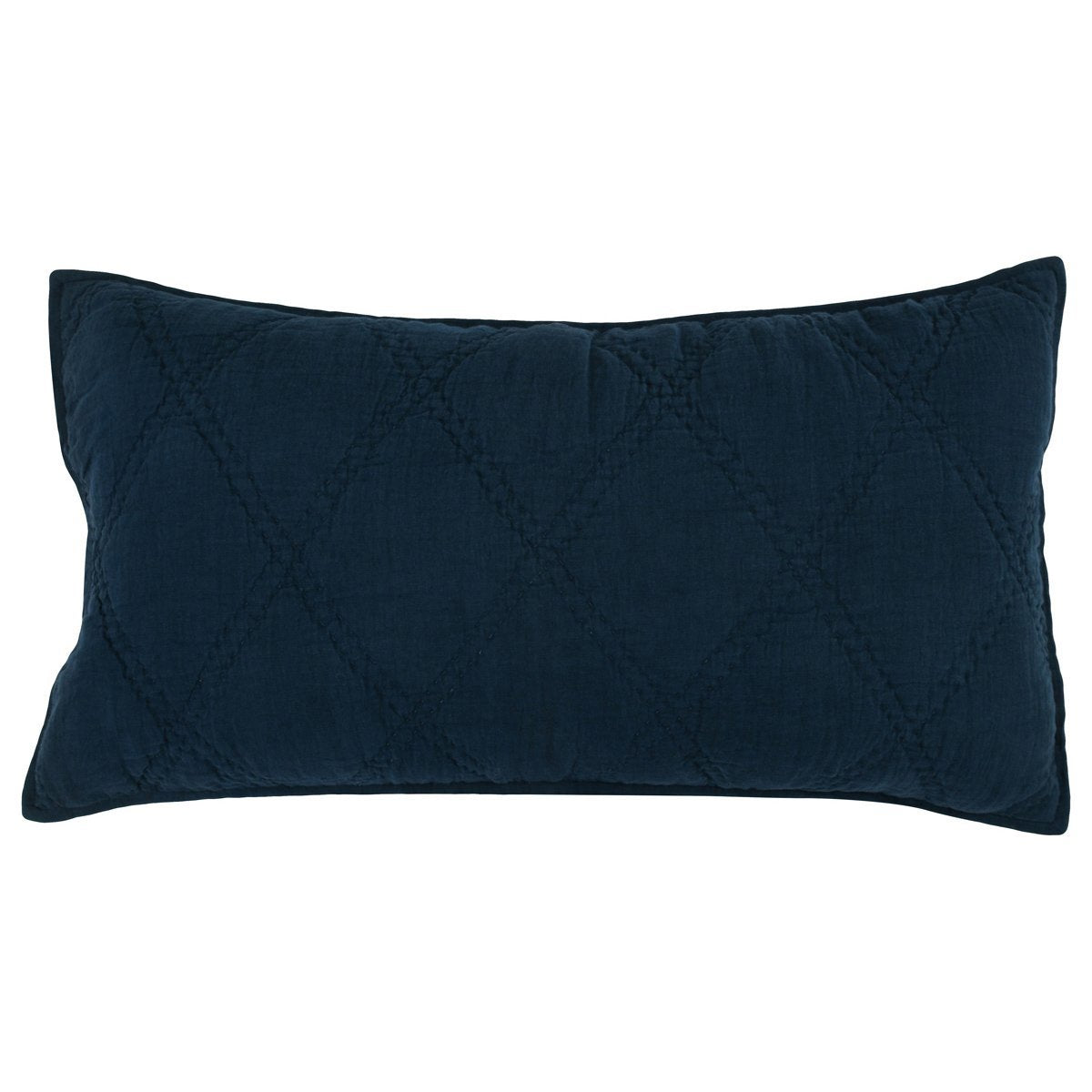 Caleb Hand Stitched Quilt - Midnight Blue - King / Set