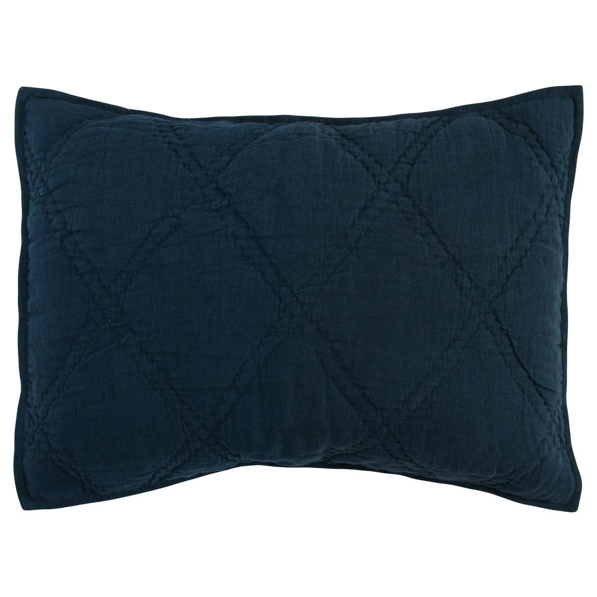 Caleb Hand Stitched Quilt - Midnight Blue - King / Set