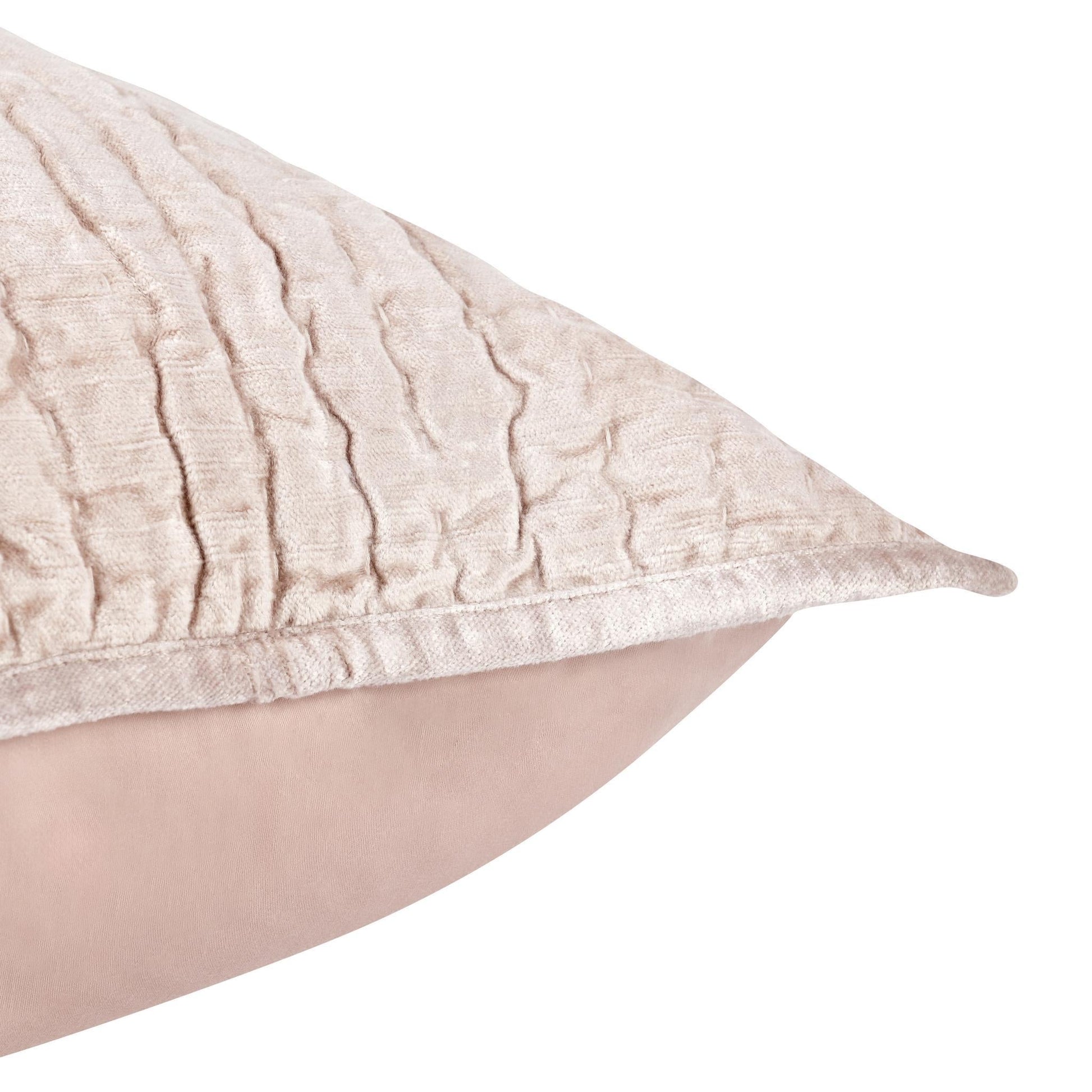 Bari Velvet Quilt Collection - Bliss Pink - King / Set