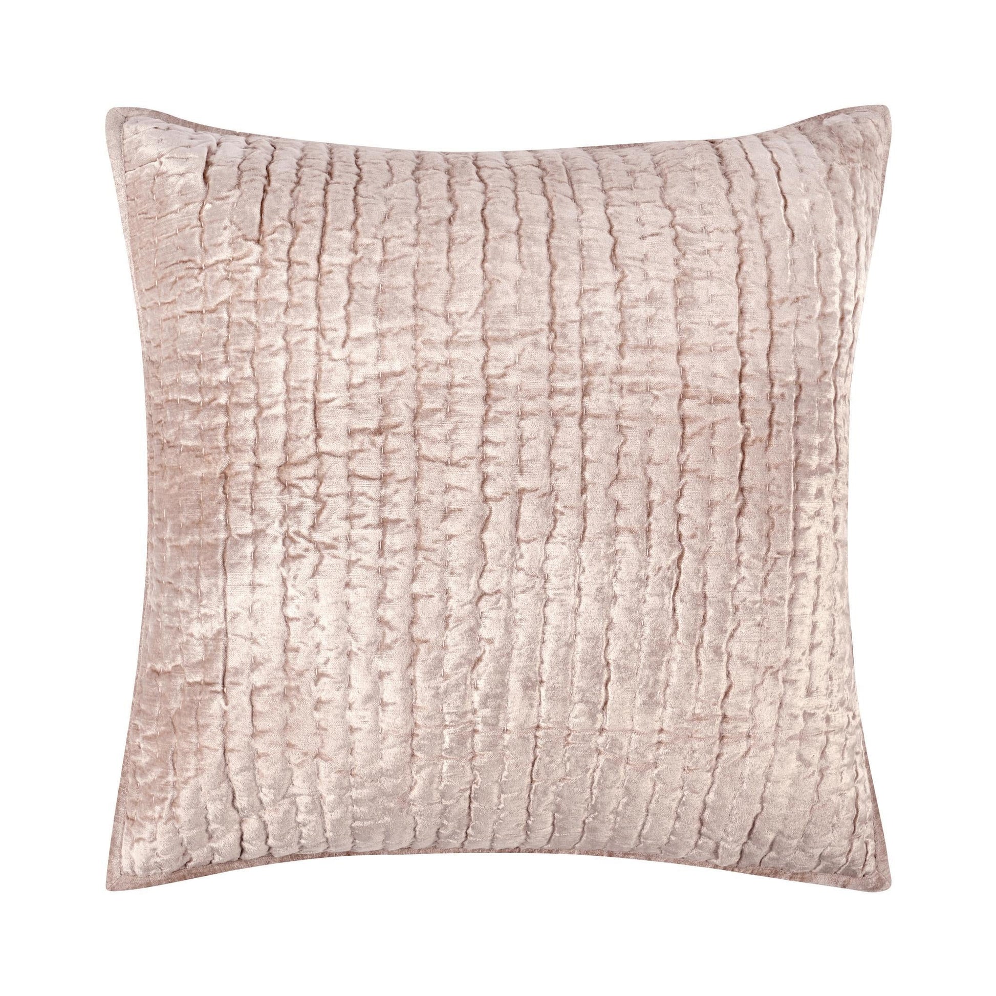 Bari Velvet Quilt Collection - Bliss Pink - King / Set