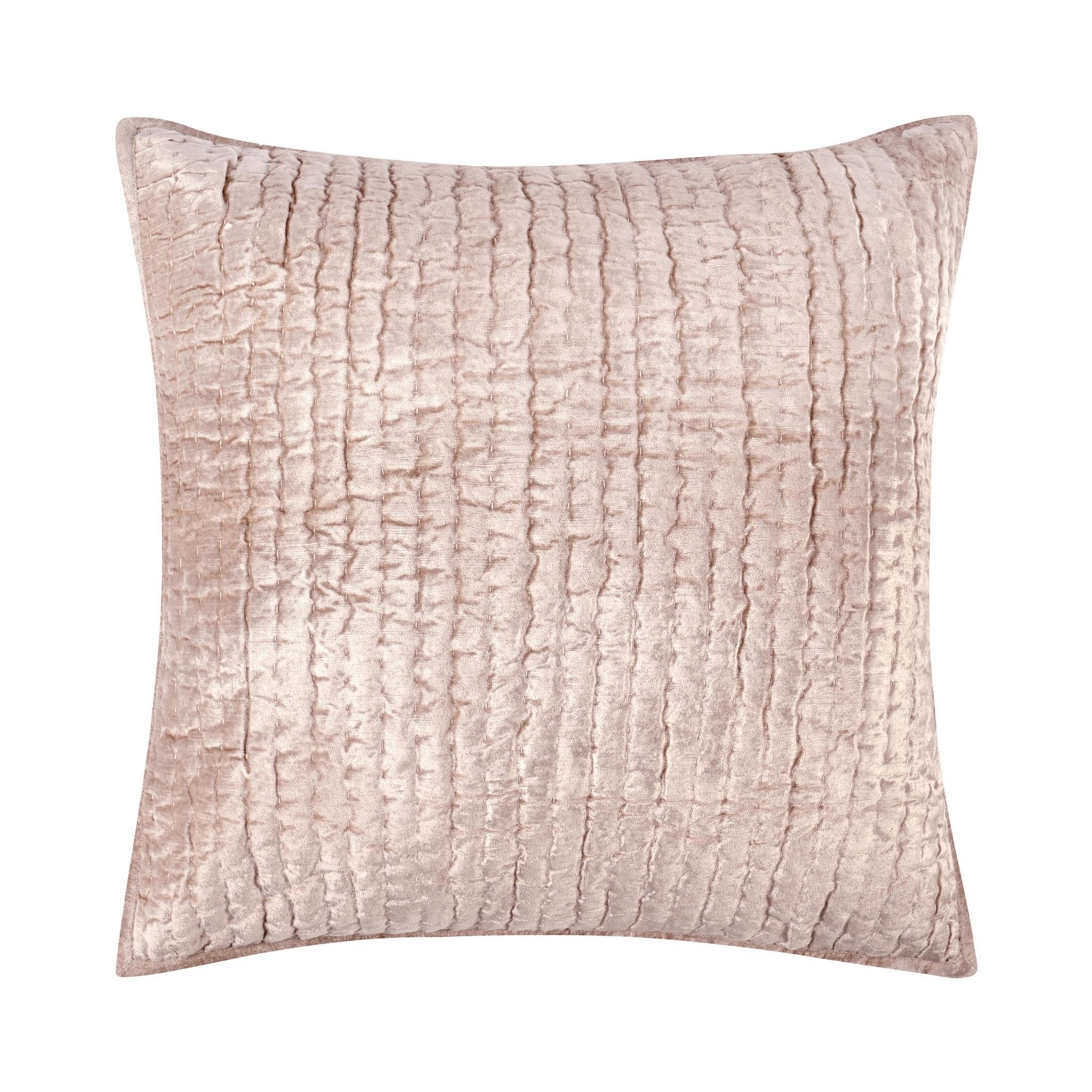 Bari Velvet Quilt Collection - Bliss Pink - King / Set