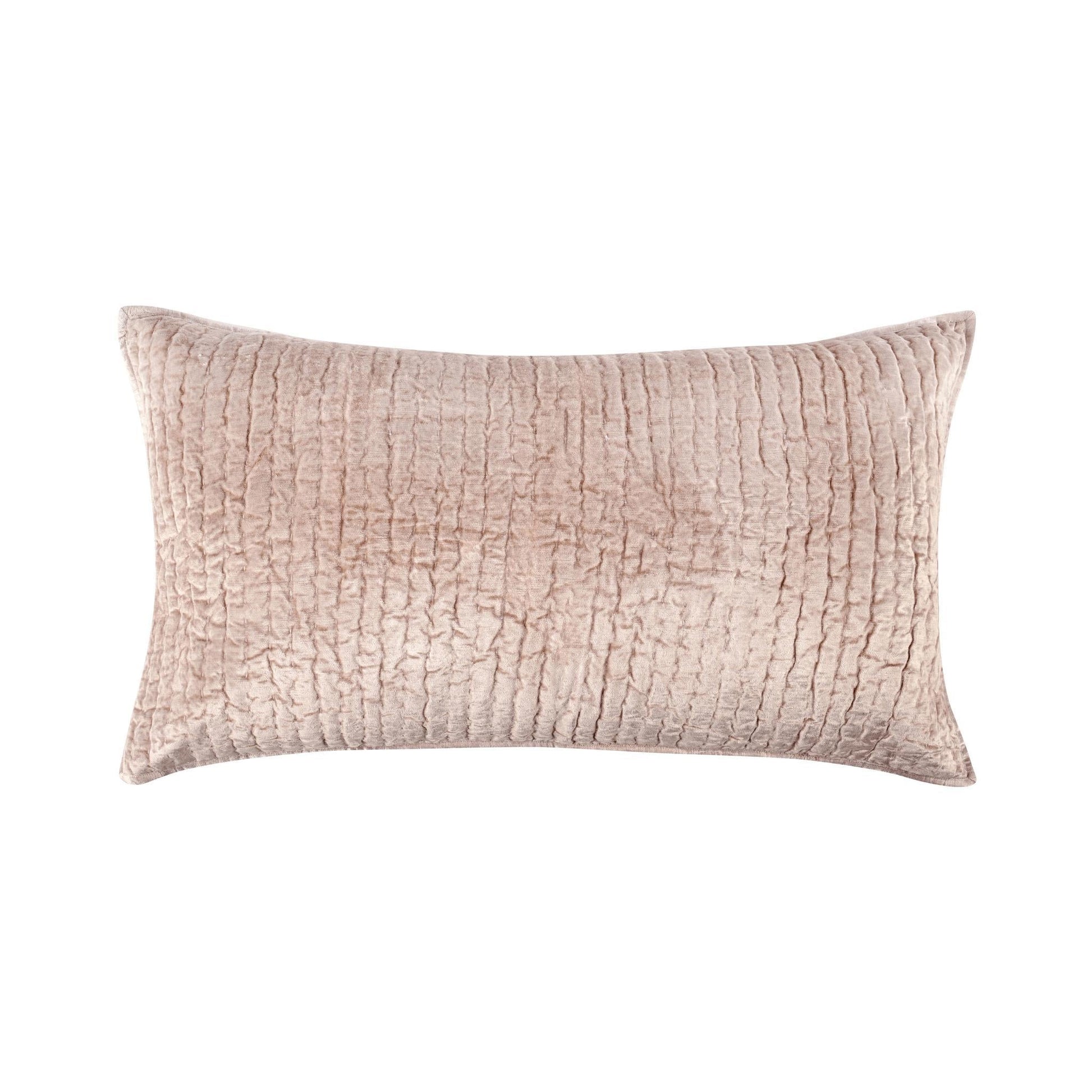Bari Velvet Quilt Collection - Bliss Pink - King / Set