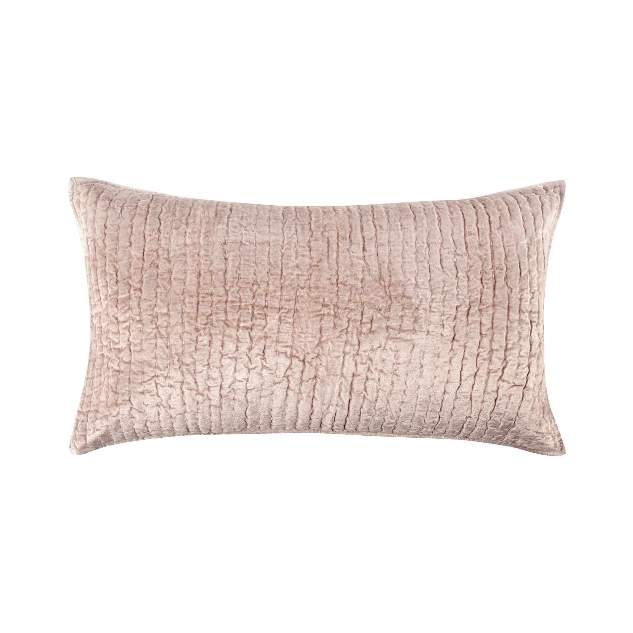 Bari Velvet Quilt Collection - Bliss Pink - King / Set