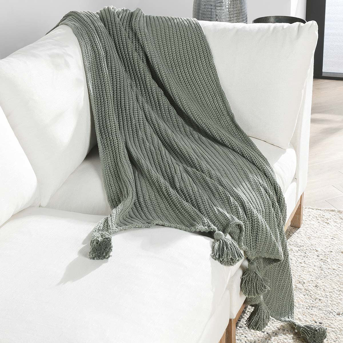 TC Veda 50x70 Throw - Sea Fog Blue