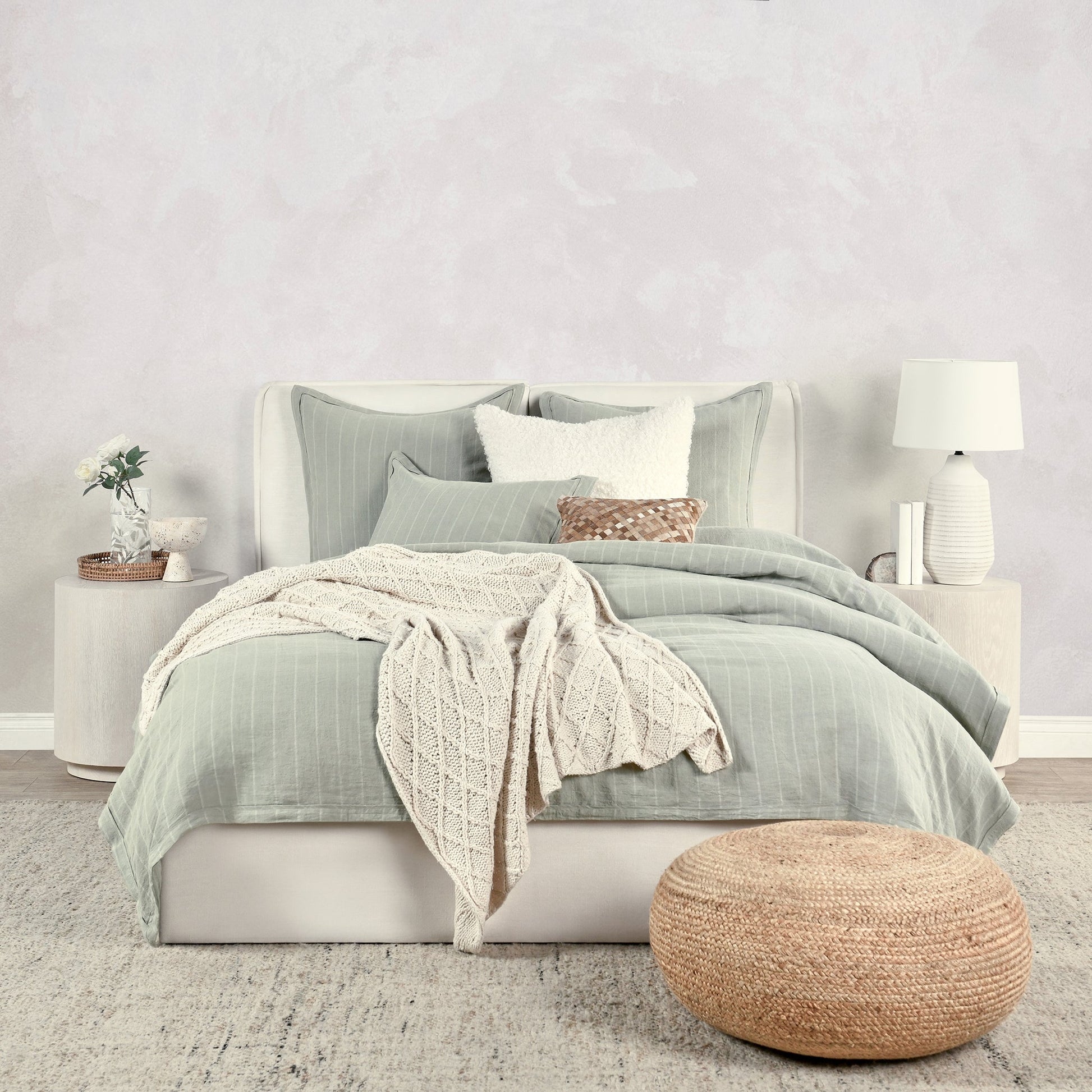 Monaco Duvet Collection - Sage - King / Set